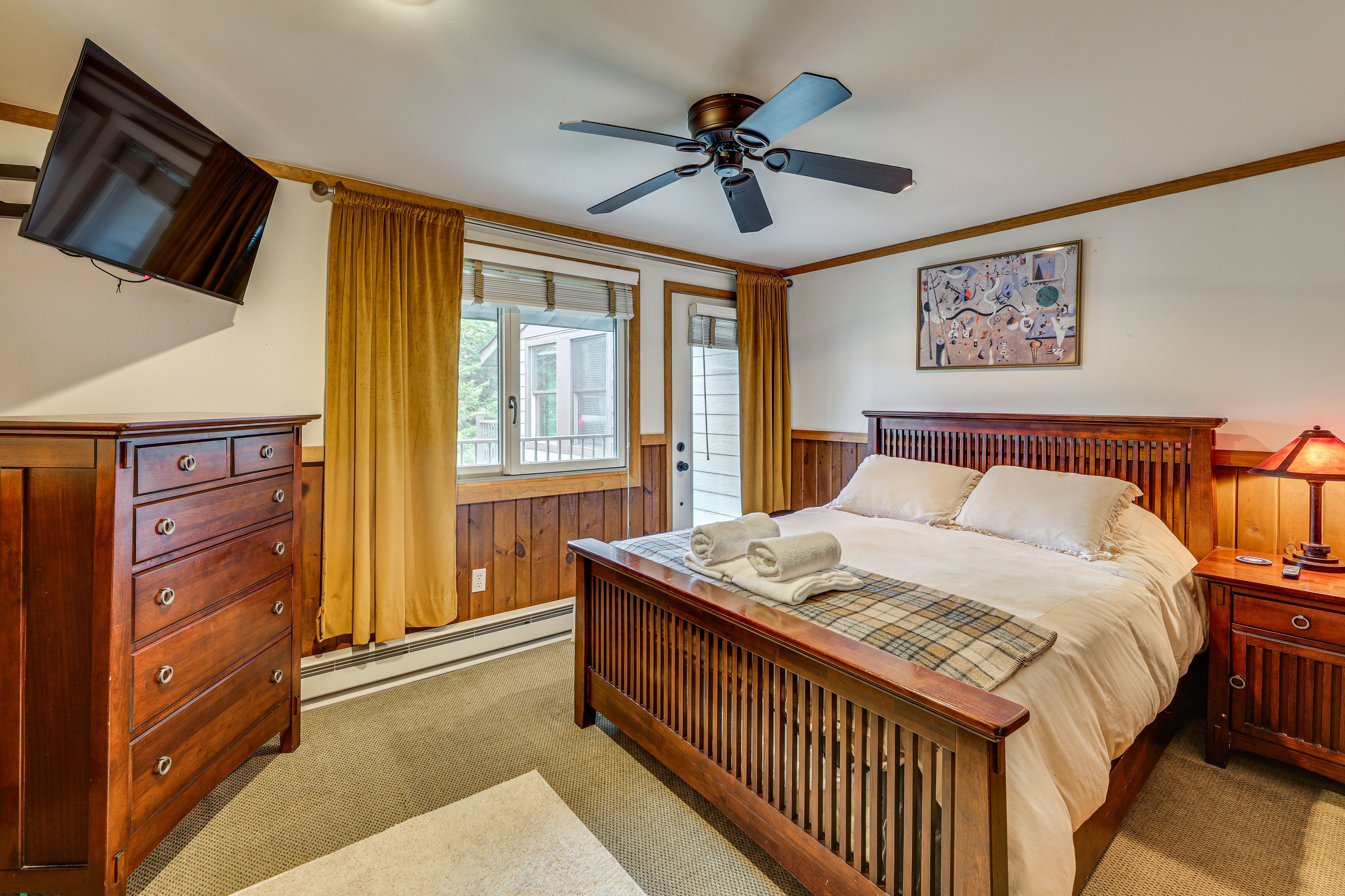 Bedroom 1 | 2nd Floor | Queen Bed | Balcony Access | Linens Provided