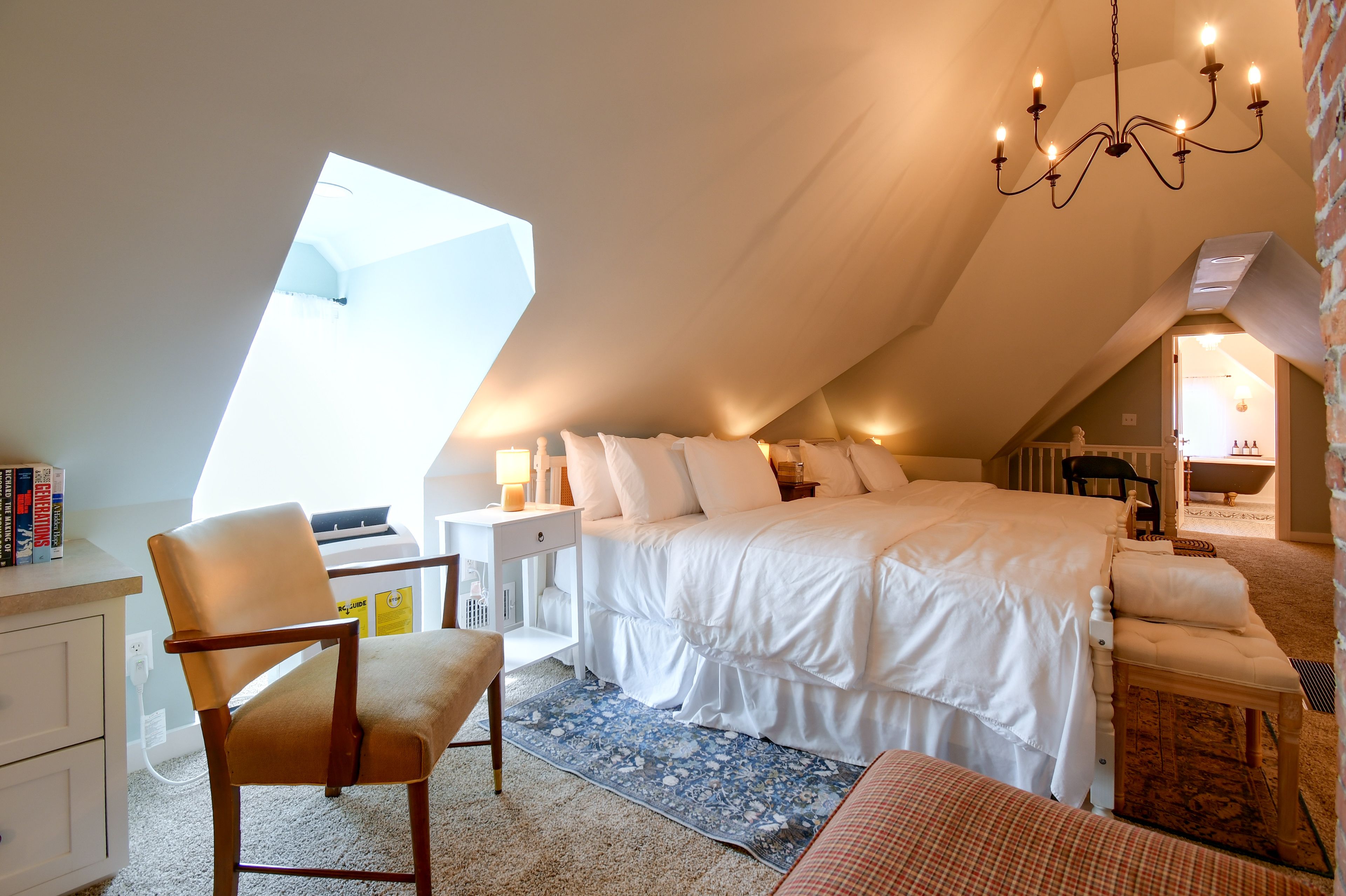 Bedroom 5 (Attic Study; Access via Blue Room) | 2 Queen Beds