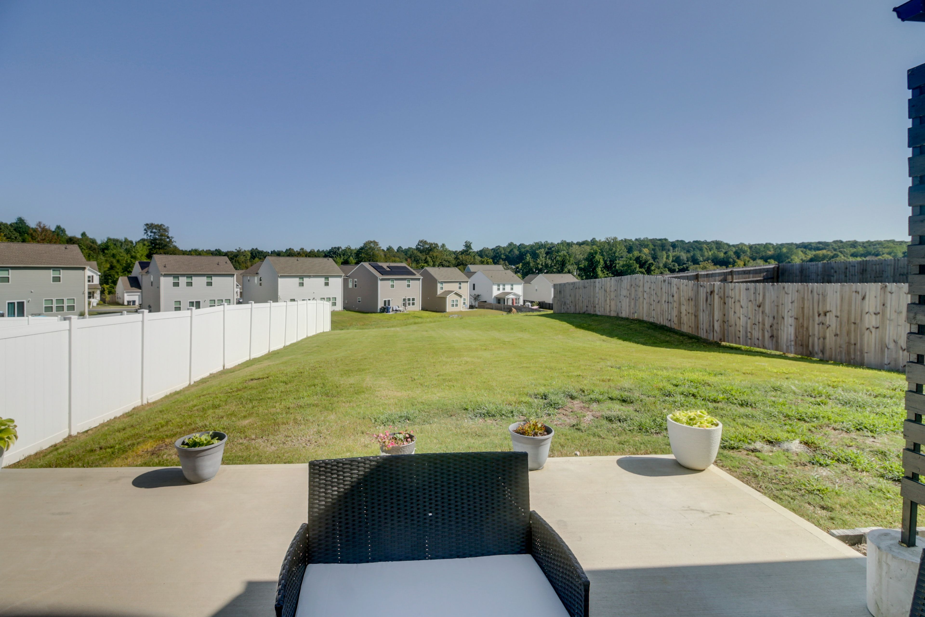 Private Patio | Partially Fenced-In Backyard