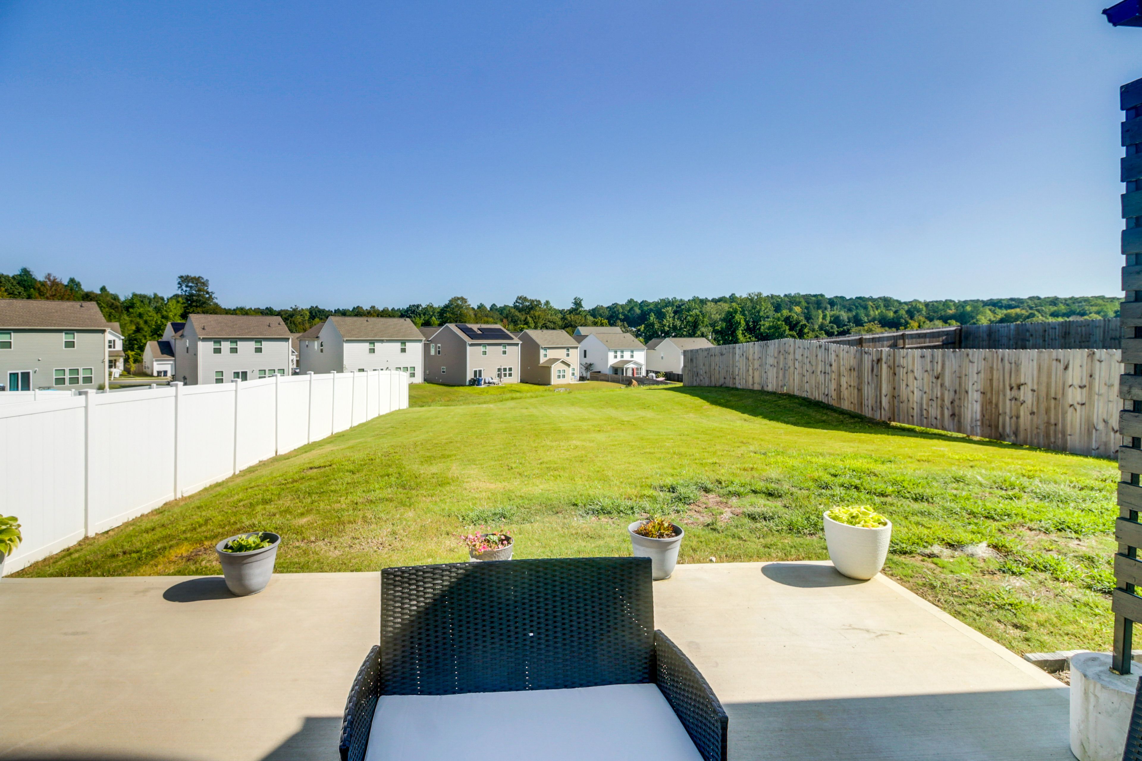 Private Patio | Partially Fenced-In Backyard