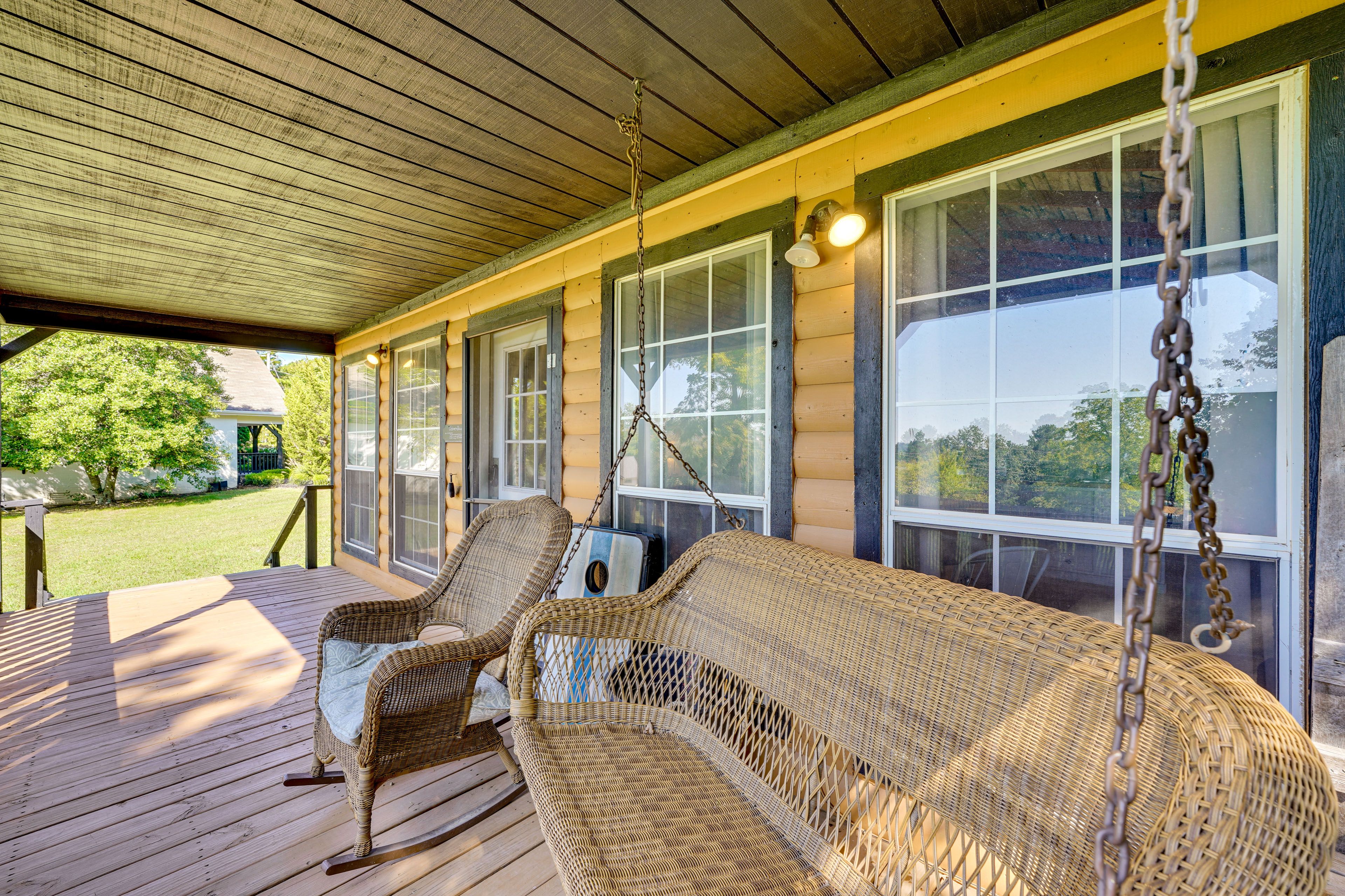 Porch | Outdoor Seating | Cornhole Boards