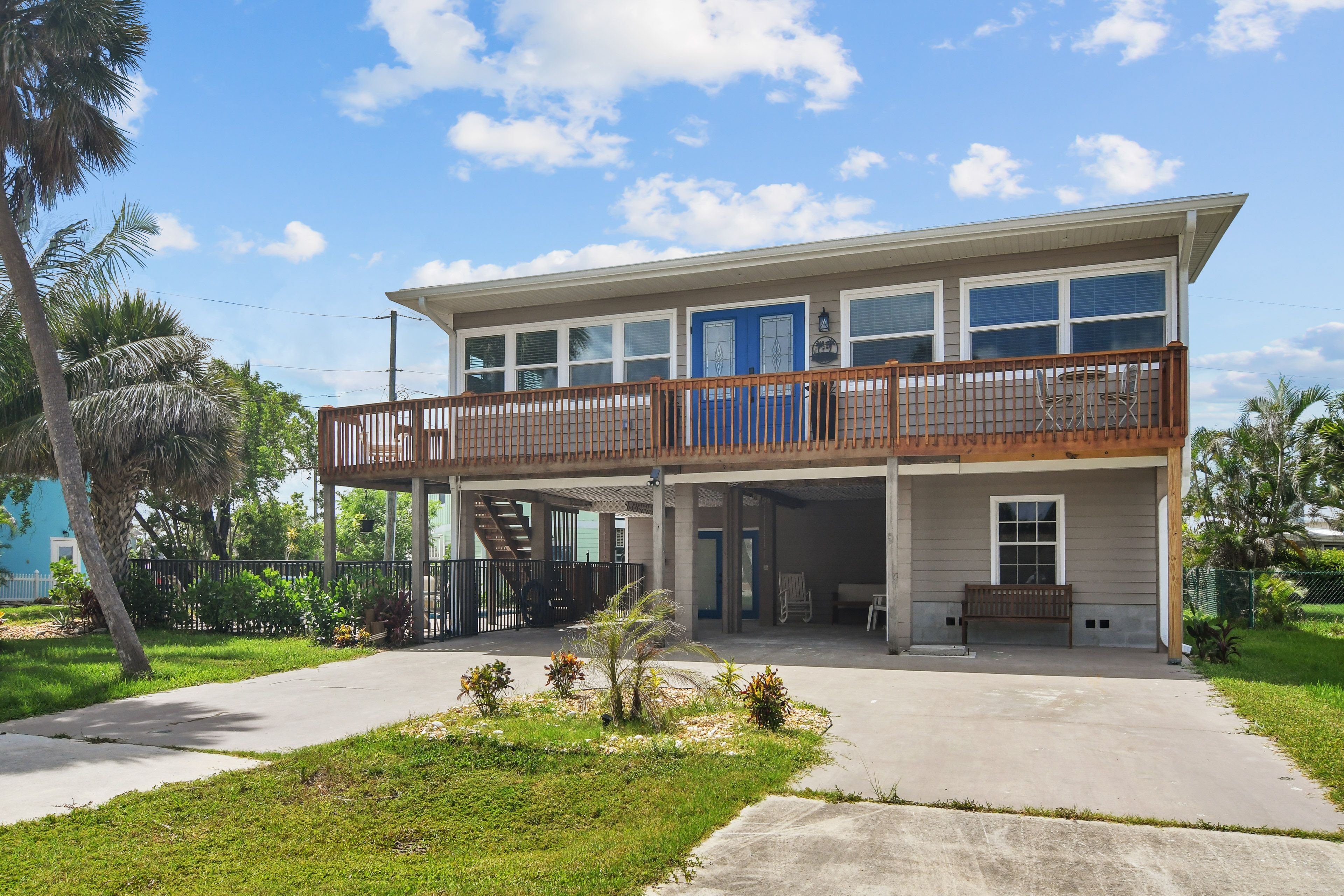 Property Exterior | Single-Story Home | 2nd-Floor Entrance