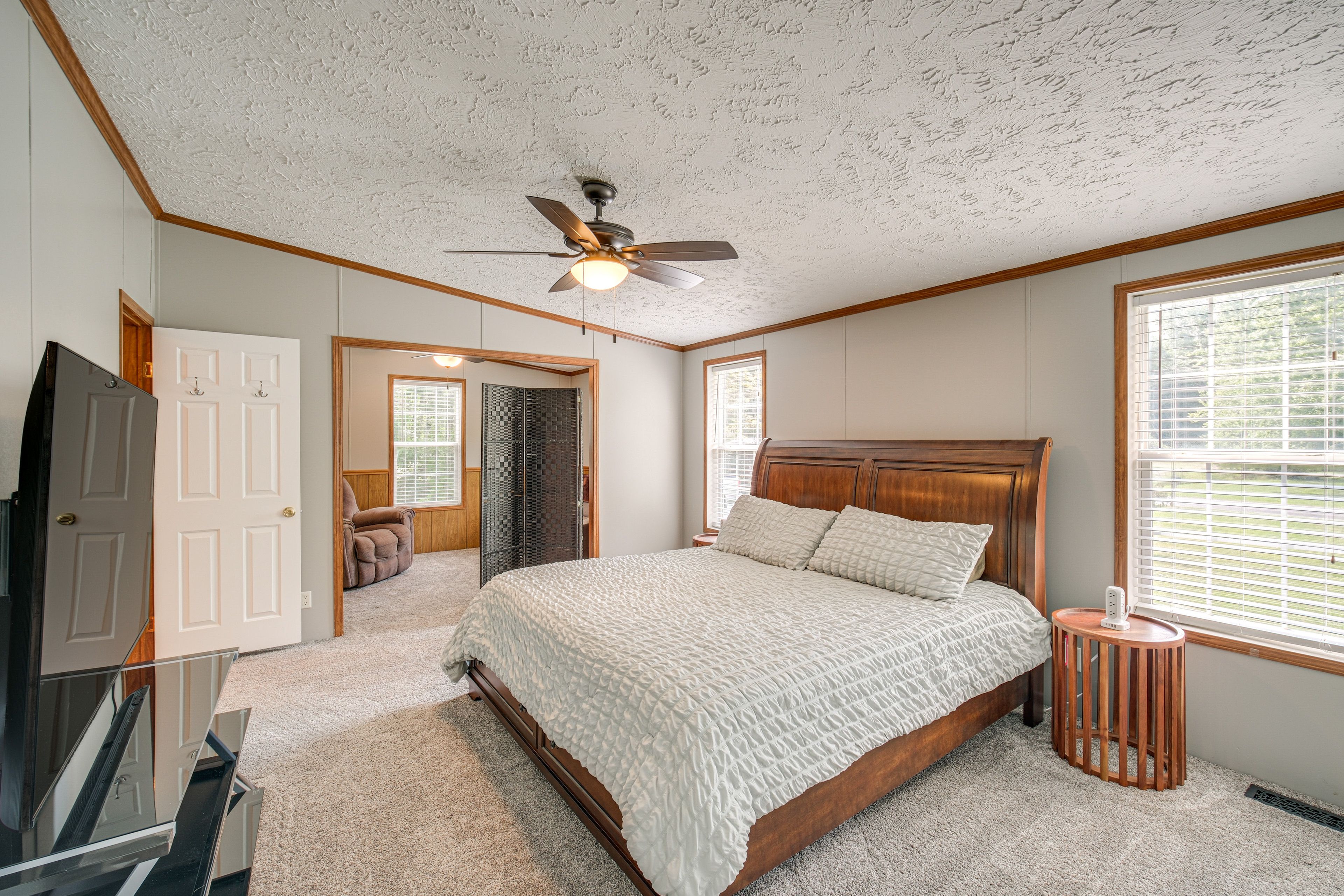 Bedroom 1 | King Bed | Twin Sleeper Sofa | Linens Provided | Smart TV