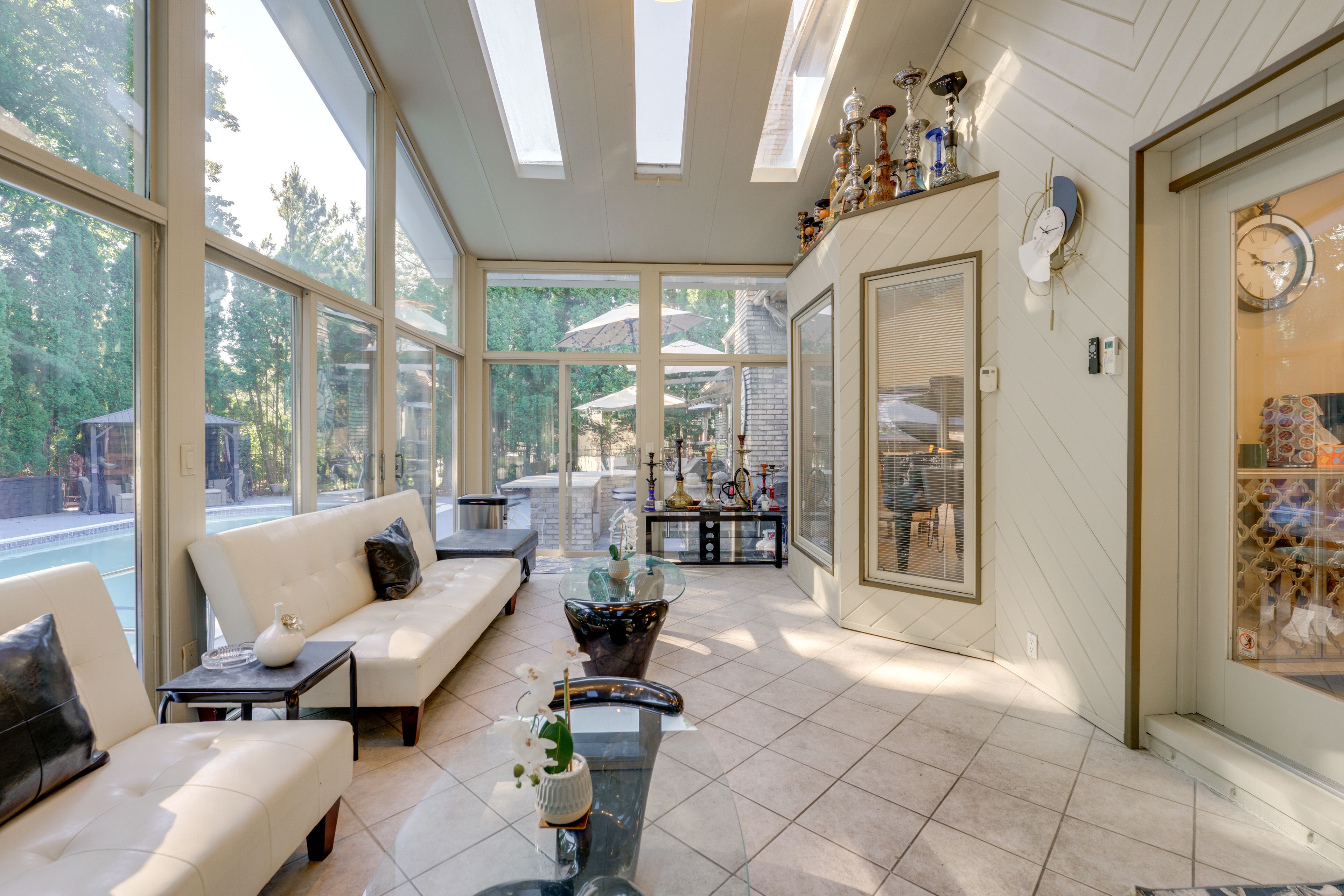 Sunroom | 3 Queen Futons | Main Level