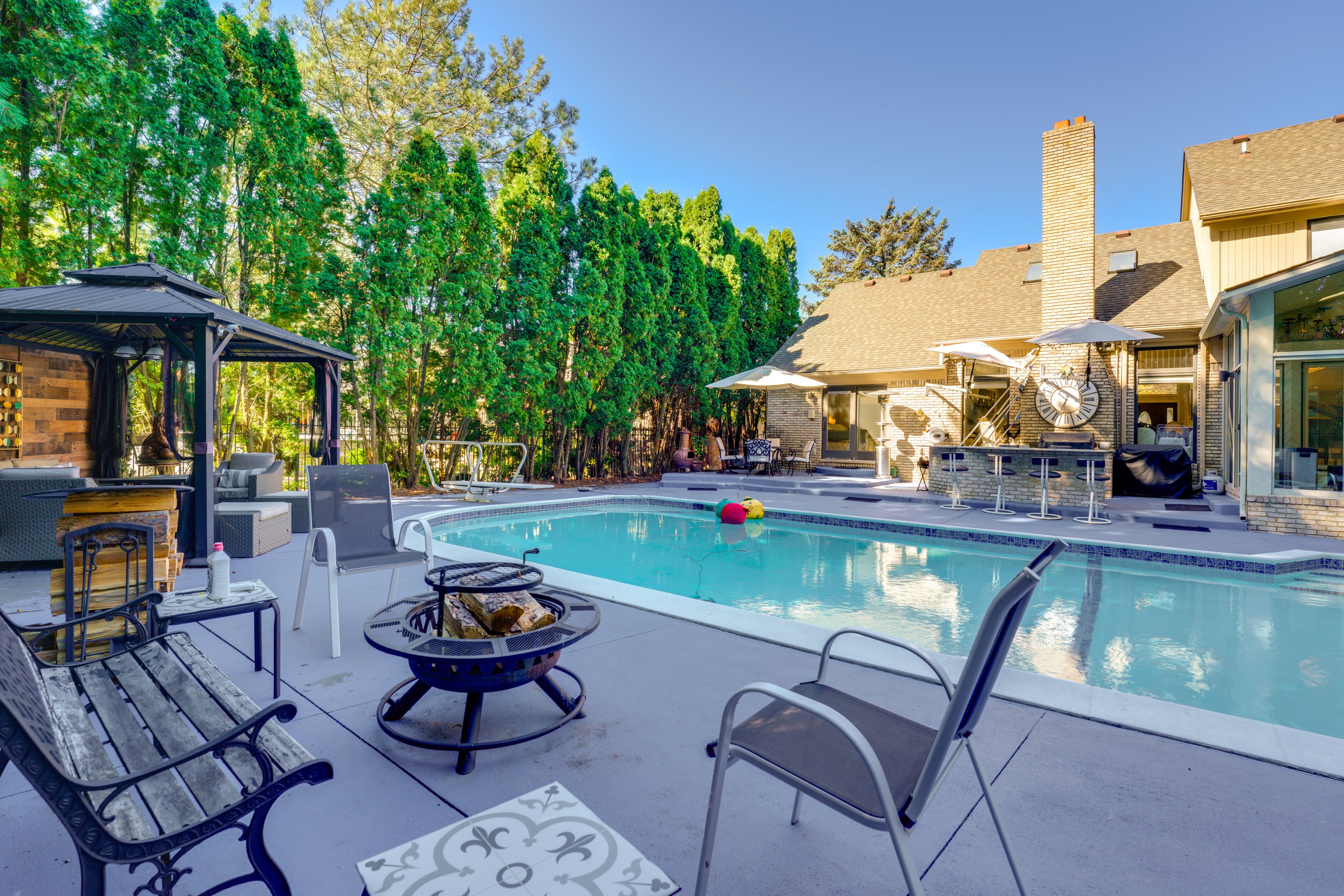 Clinton Township Vacation Rental | 4BR | 3.5BA | 4,890 Sq Ft | 3 Steps to Enter