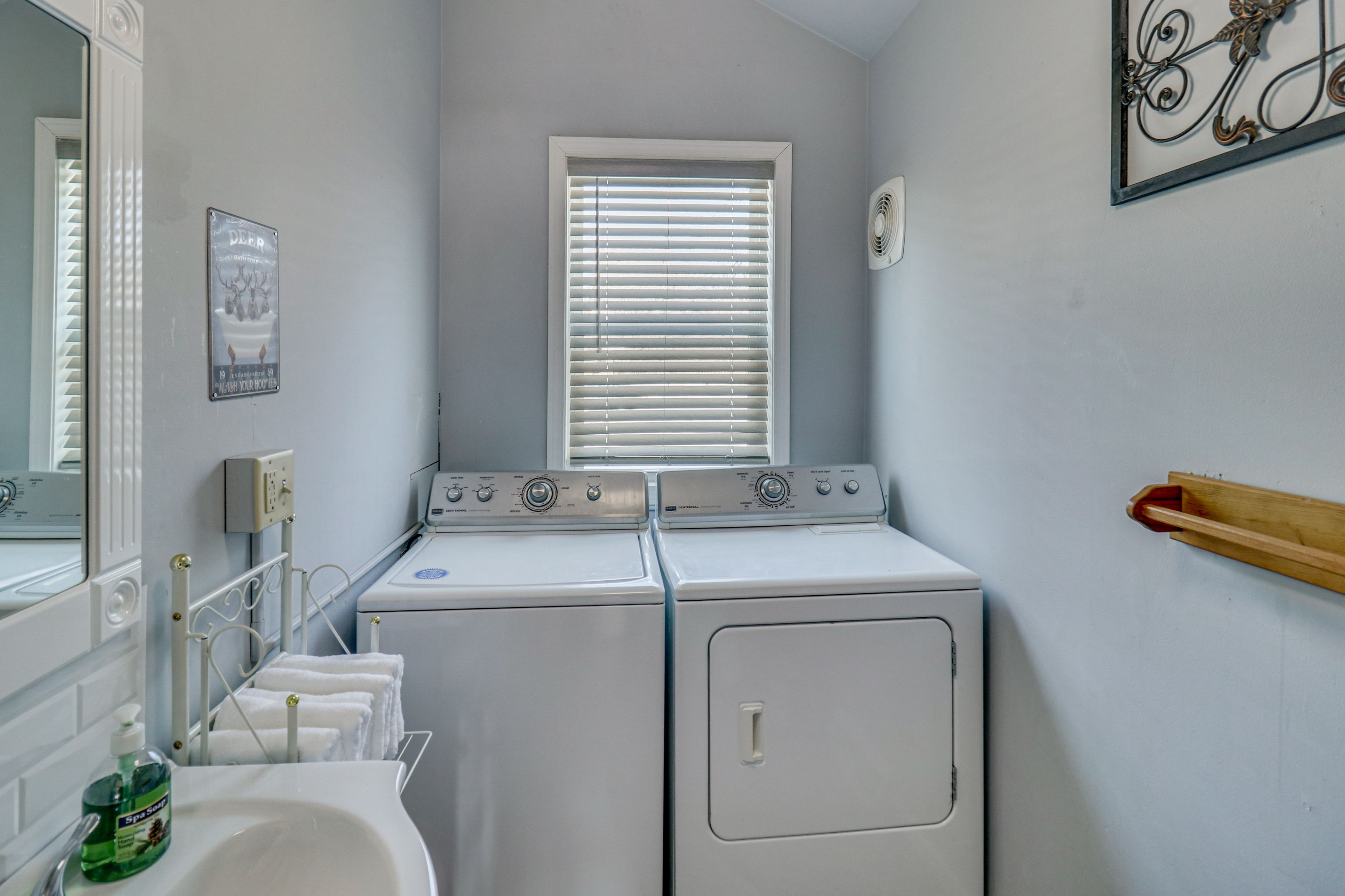 Half Bathroom | Washer & Dryer | 1st Floor