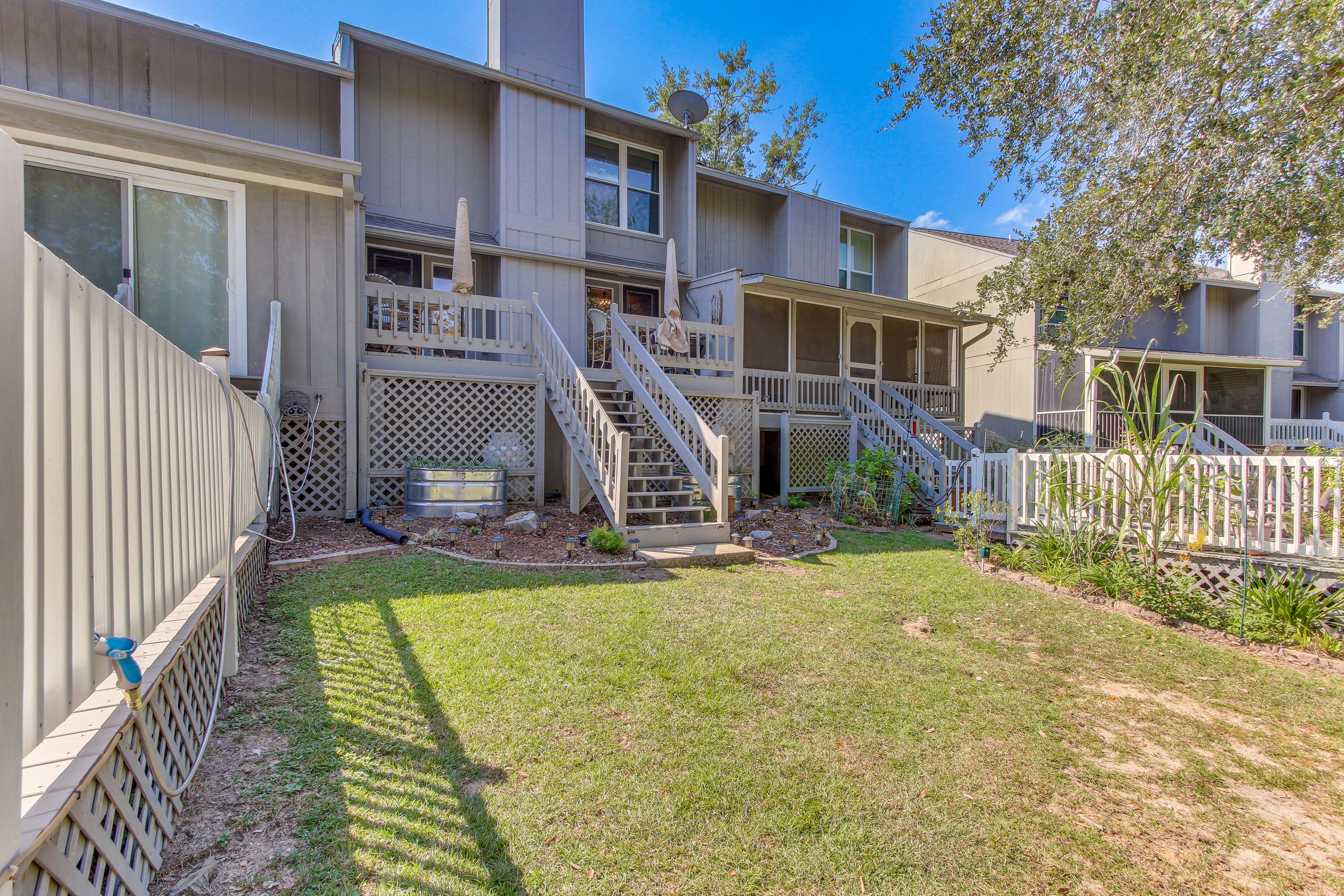 Townhome Exterior | Private Backyard