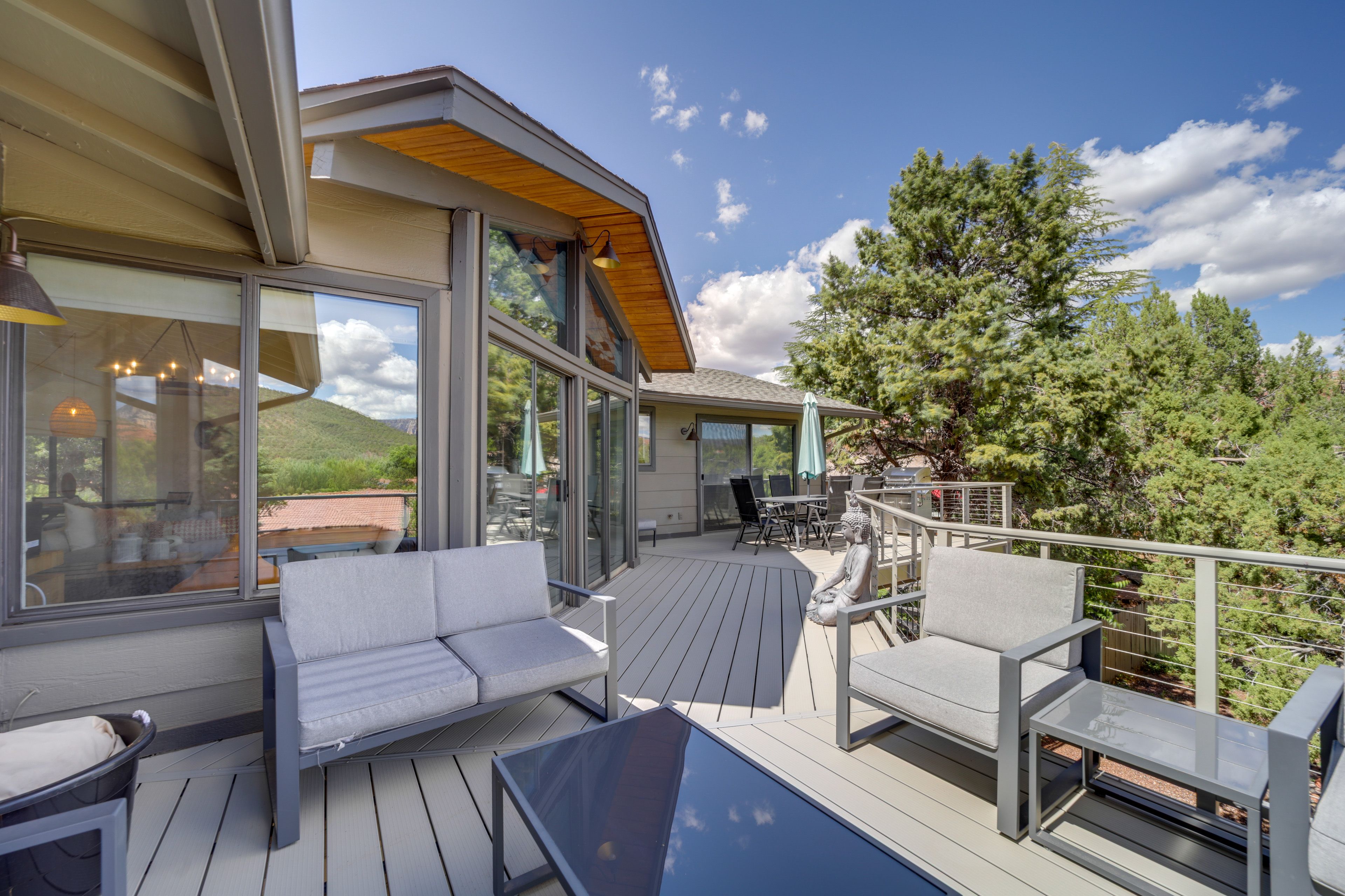Sedona Vacation Rental | 3BR | 2BA | 2,000 Sq Ft | 11 Steps to Enter