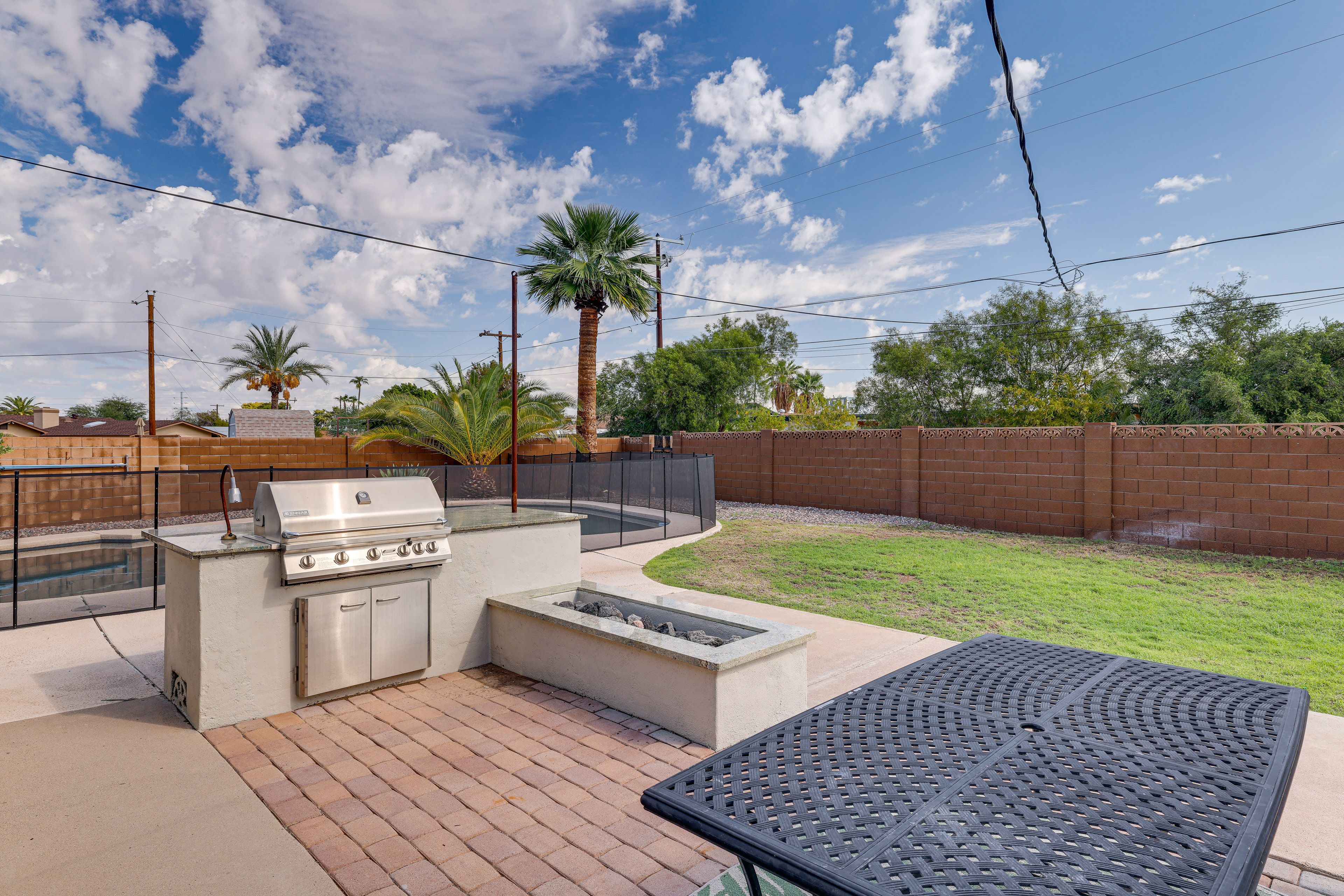Additional Patio Area | Outdoor Seating | Built-In Gas Grill & Fire Pit