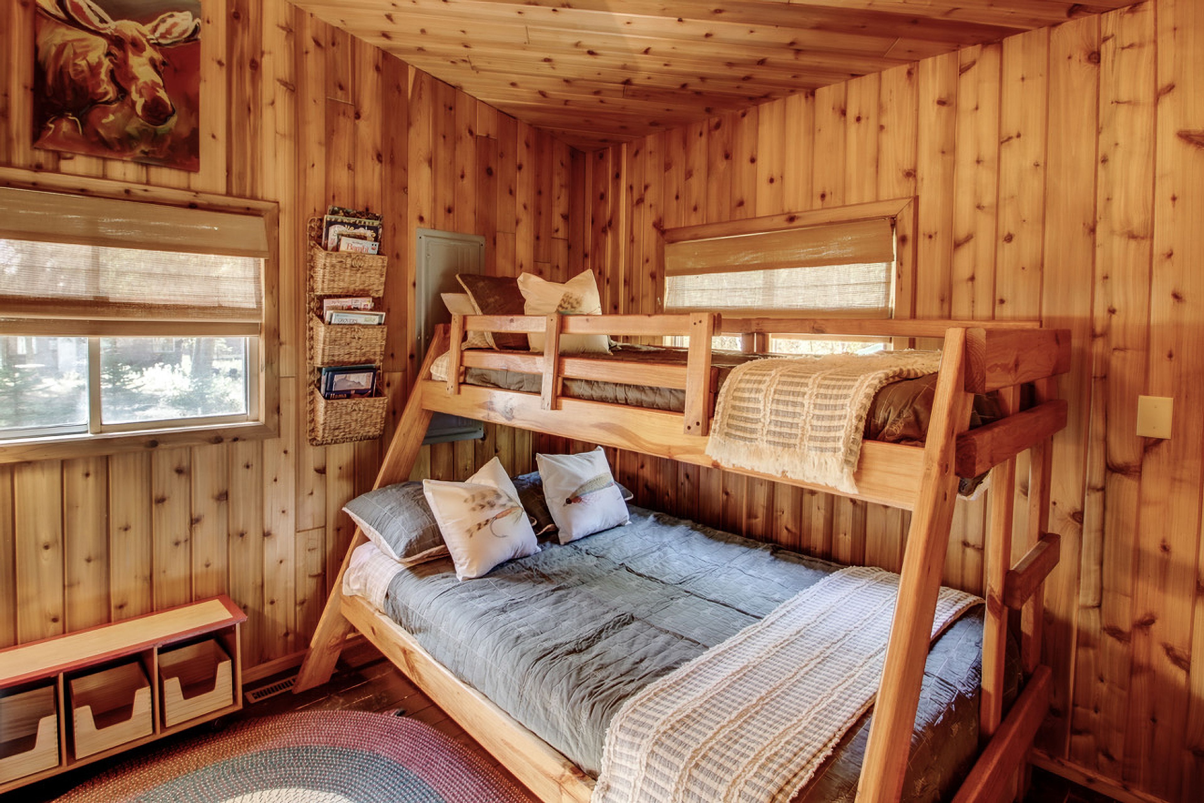 Main Cabin | Bedroom 2 | Twin/Full Bunk Bed w/ Twin Trundle | 1st Floor