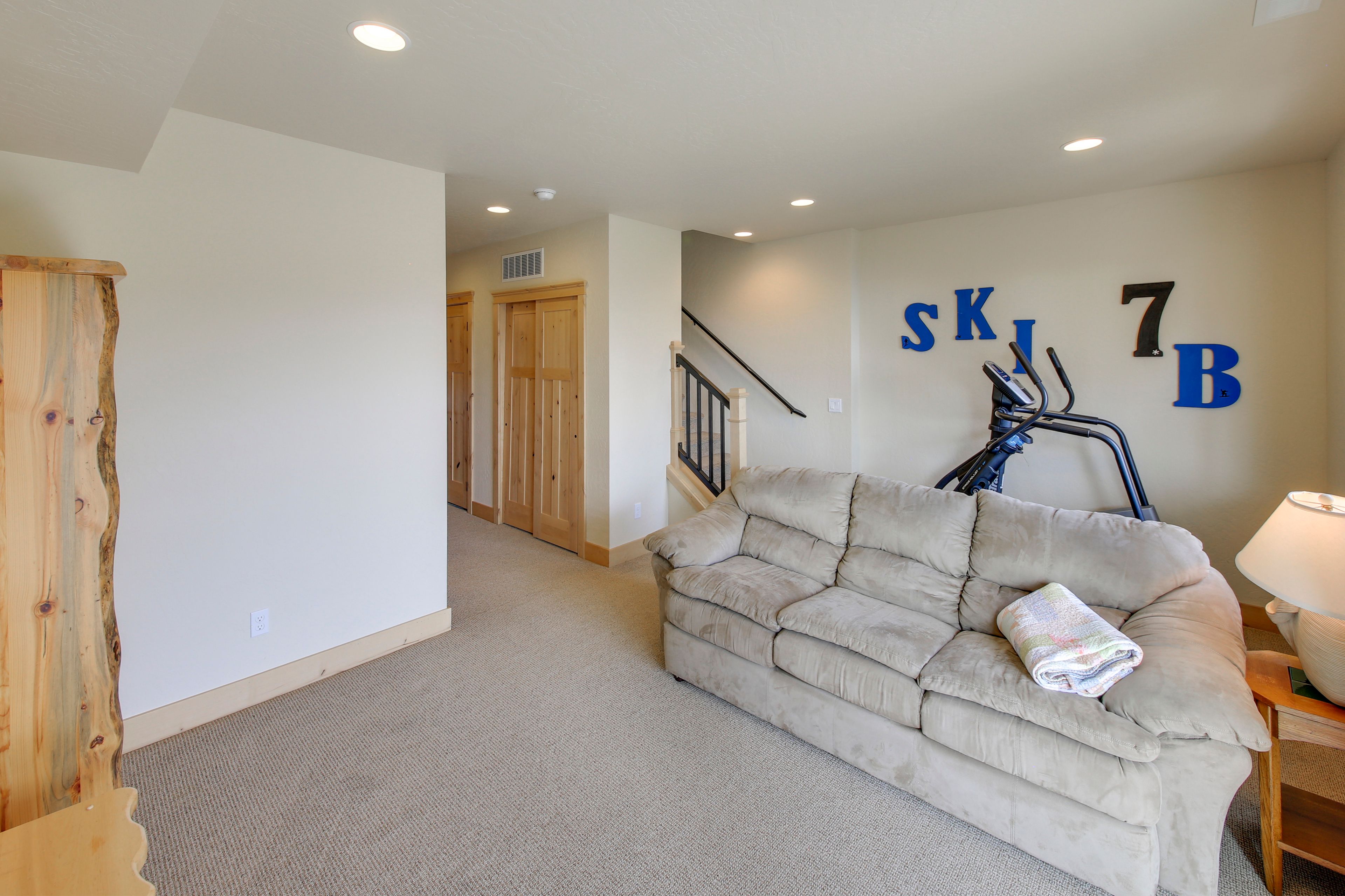 Downstairs Living Room | Elliptical | Basement Level