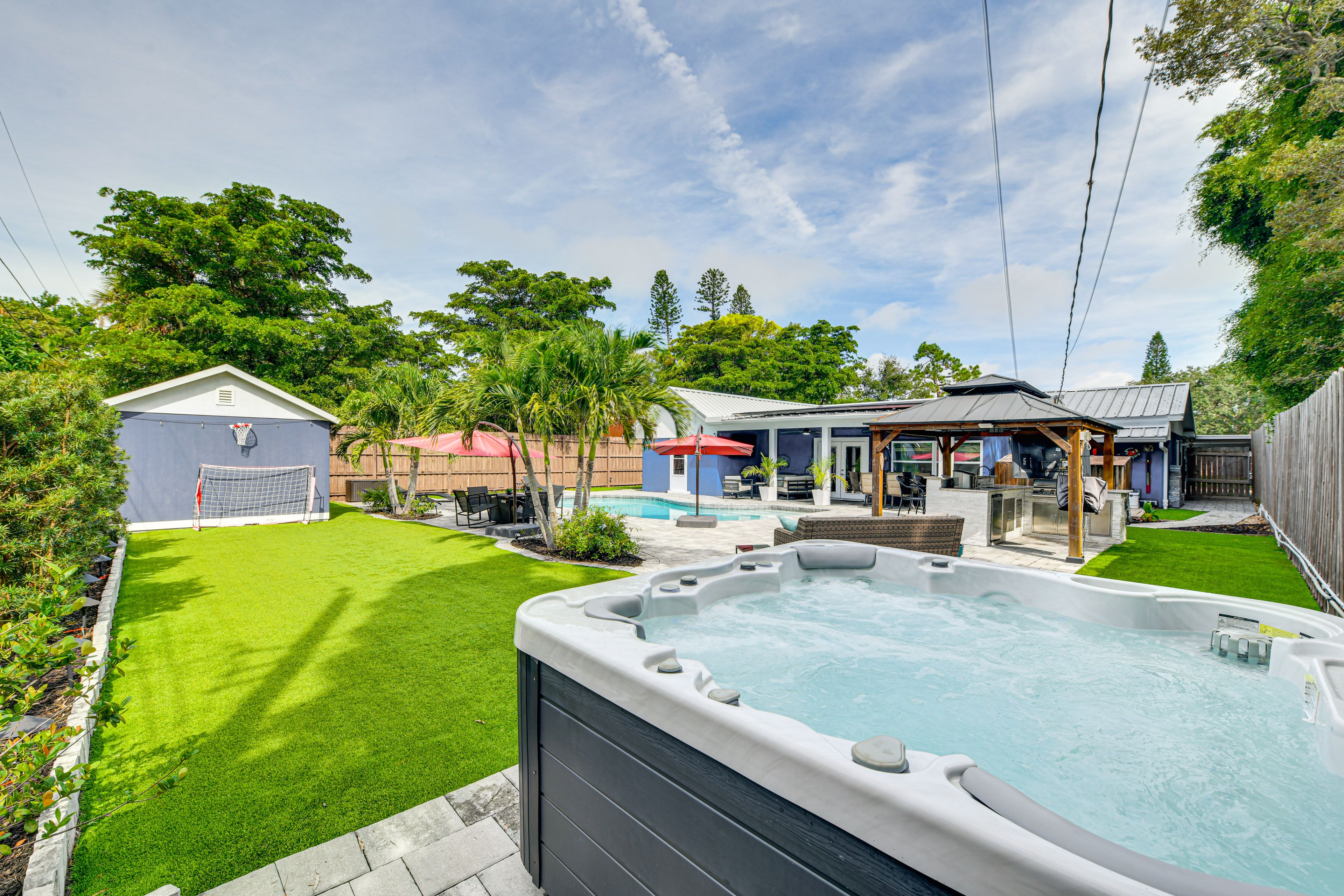 Private Backyard Area | Outdoor Pool | Hot Tub