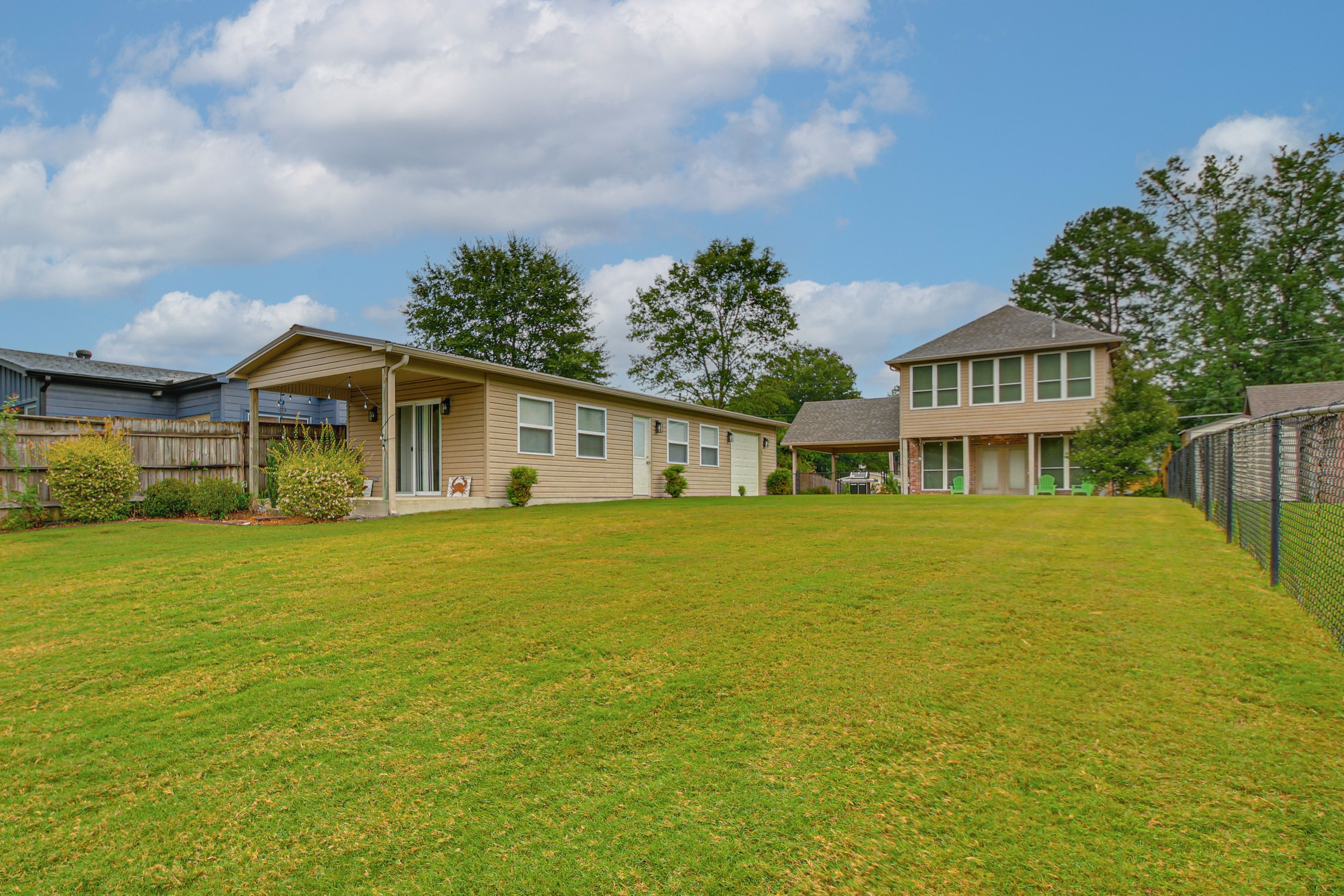 Guest House Exterior | Main House Exterior | Fenced Backyard