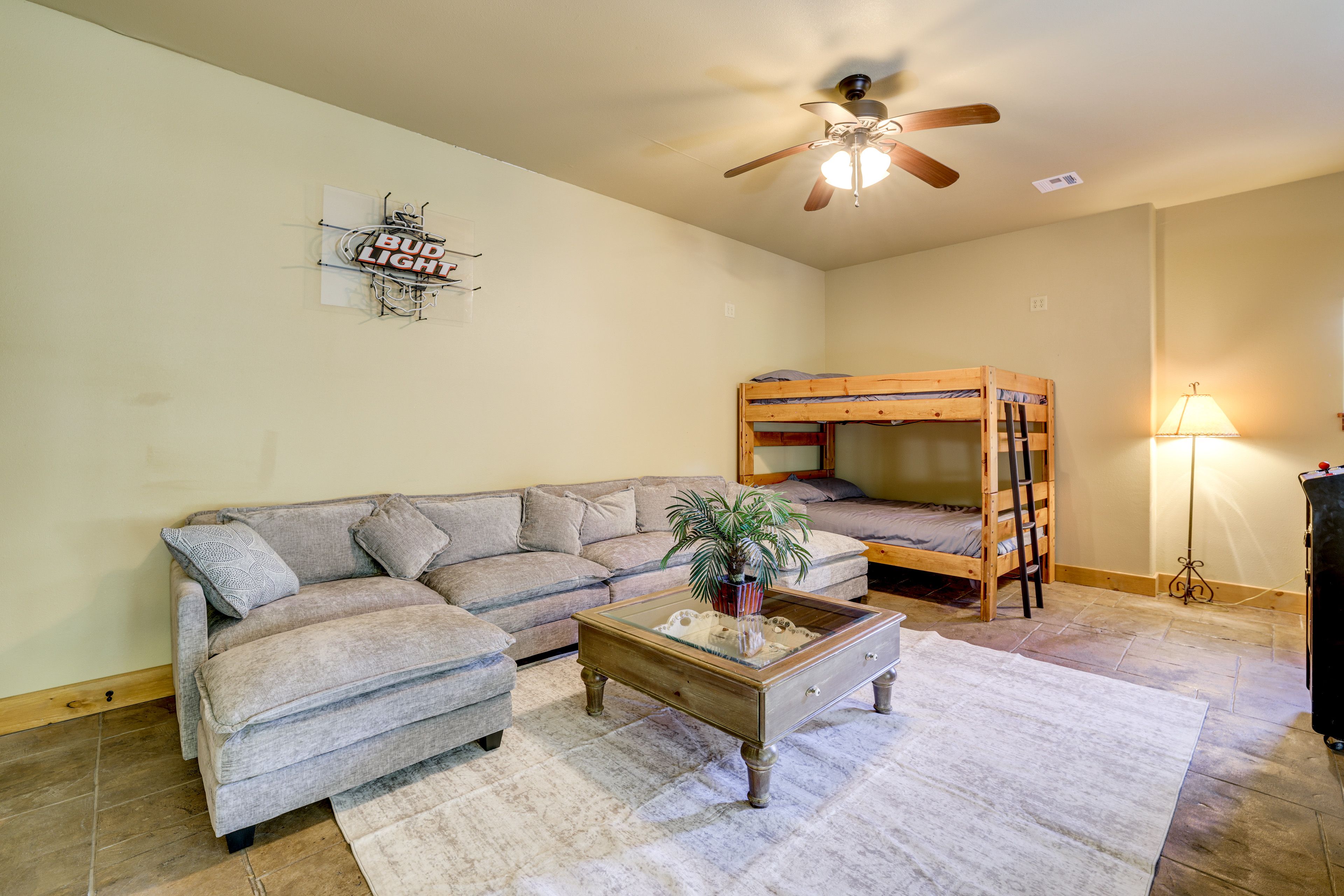 Game Room | Lower Level | Full Bunk Bed | Pool Table | Arcade Games | Smart TV