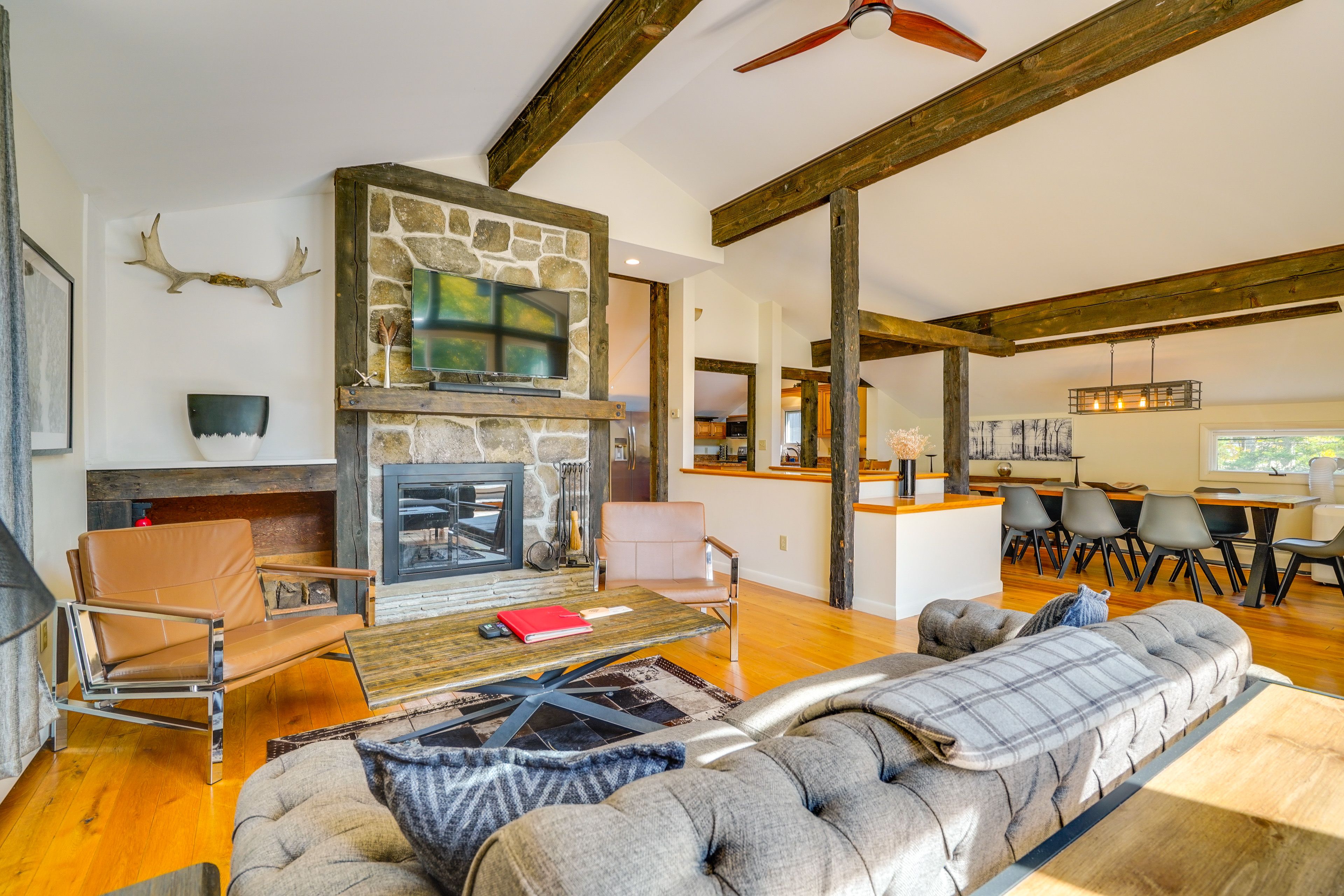 Living Room | Wood-Burning Fireplace