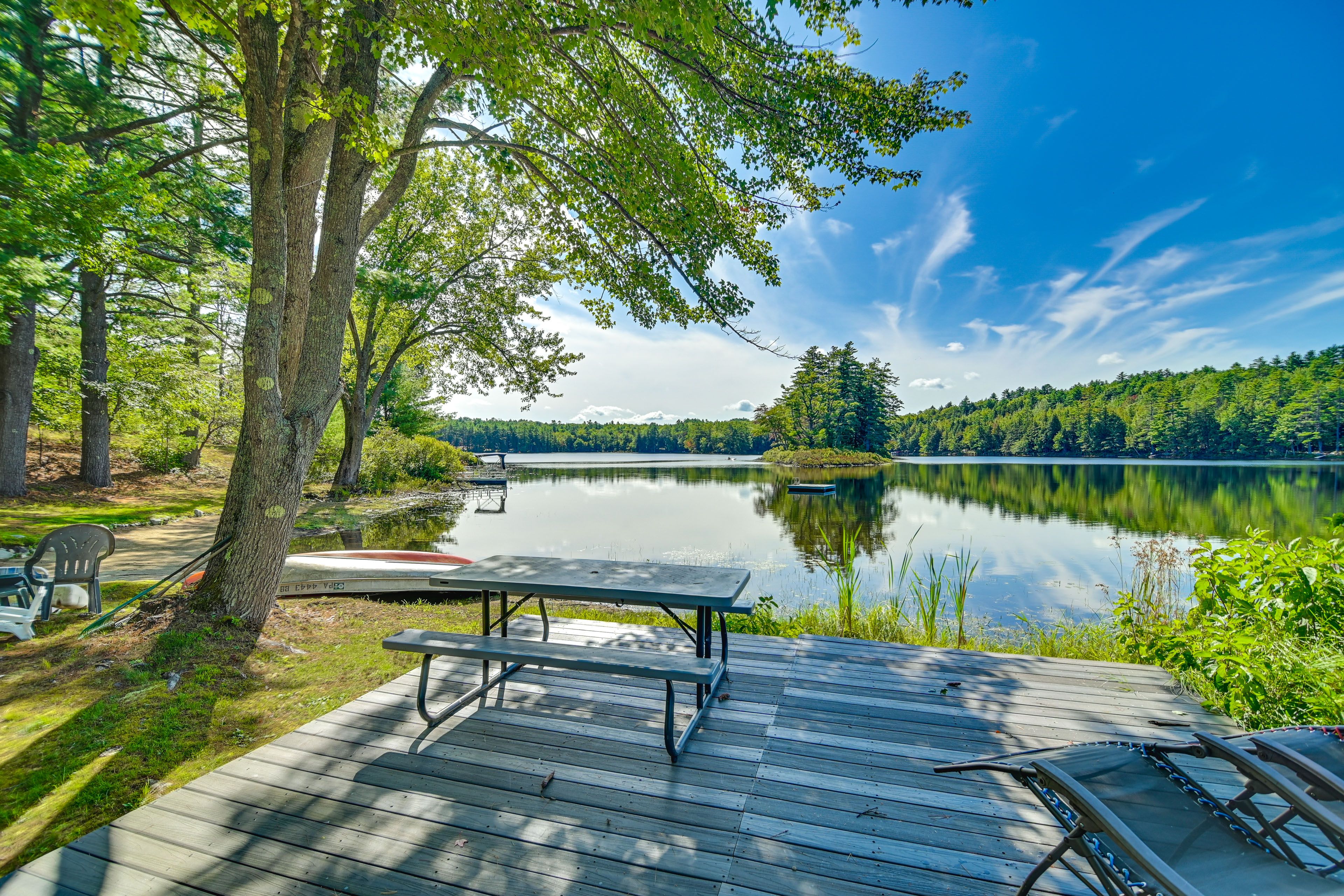 Bridgton Vacation Rental | 2BR | 1BA | 1,260 Sq Ft | 1 Step Required