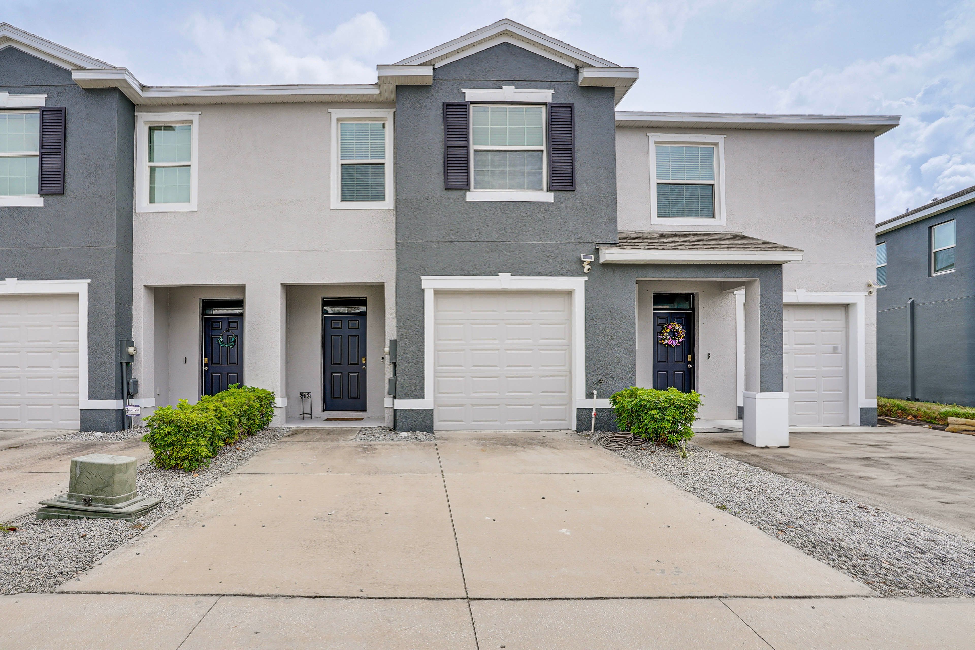 Townhouse Exterior | Garage (1 Vehicle) | Driveway (2 Vehicles)