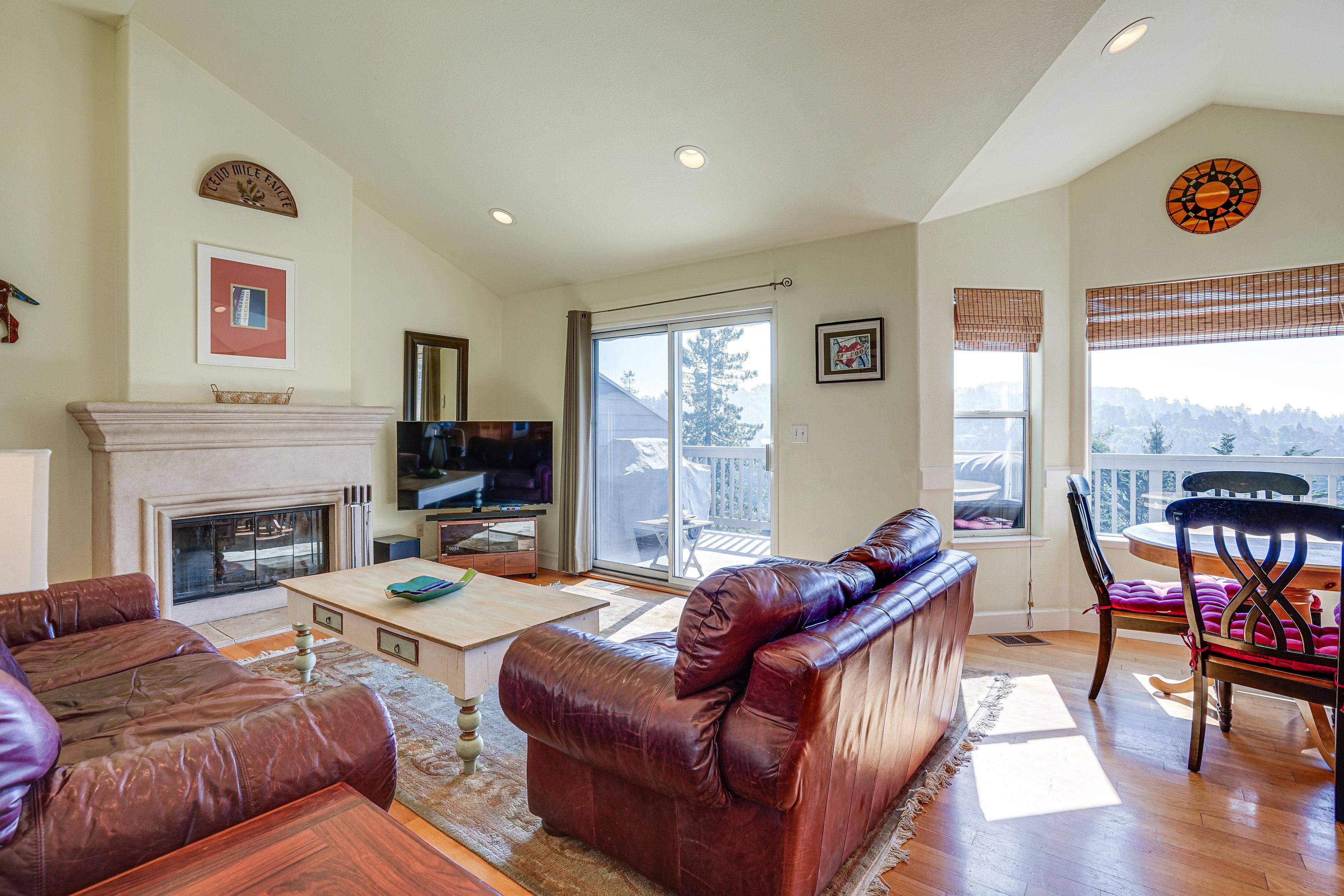 Living Room | Main Level | Queen Sleeper Sofa | Wood-Burning Fireplace