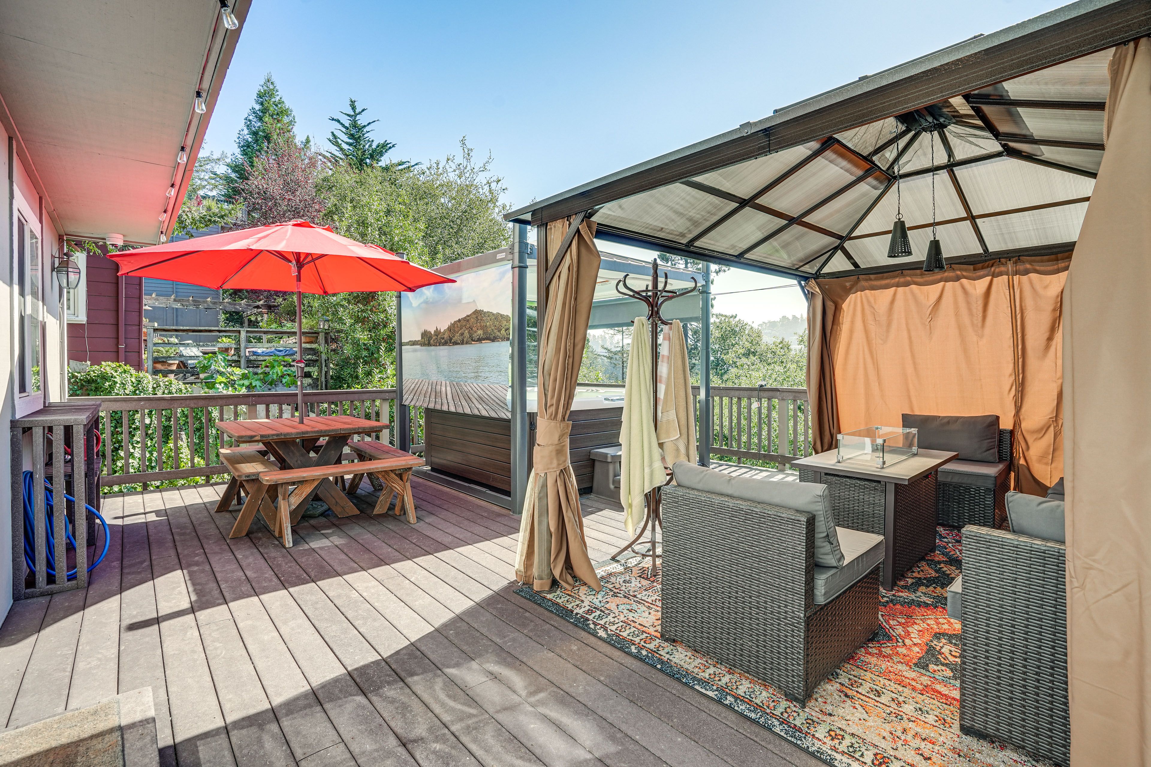 Furnished Patio | Gas Fire Pit | Private Hot Tub