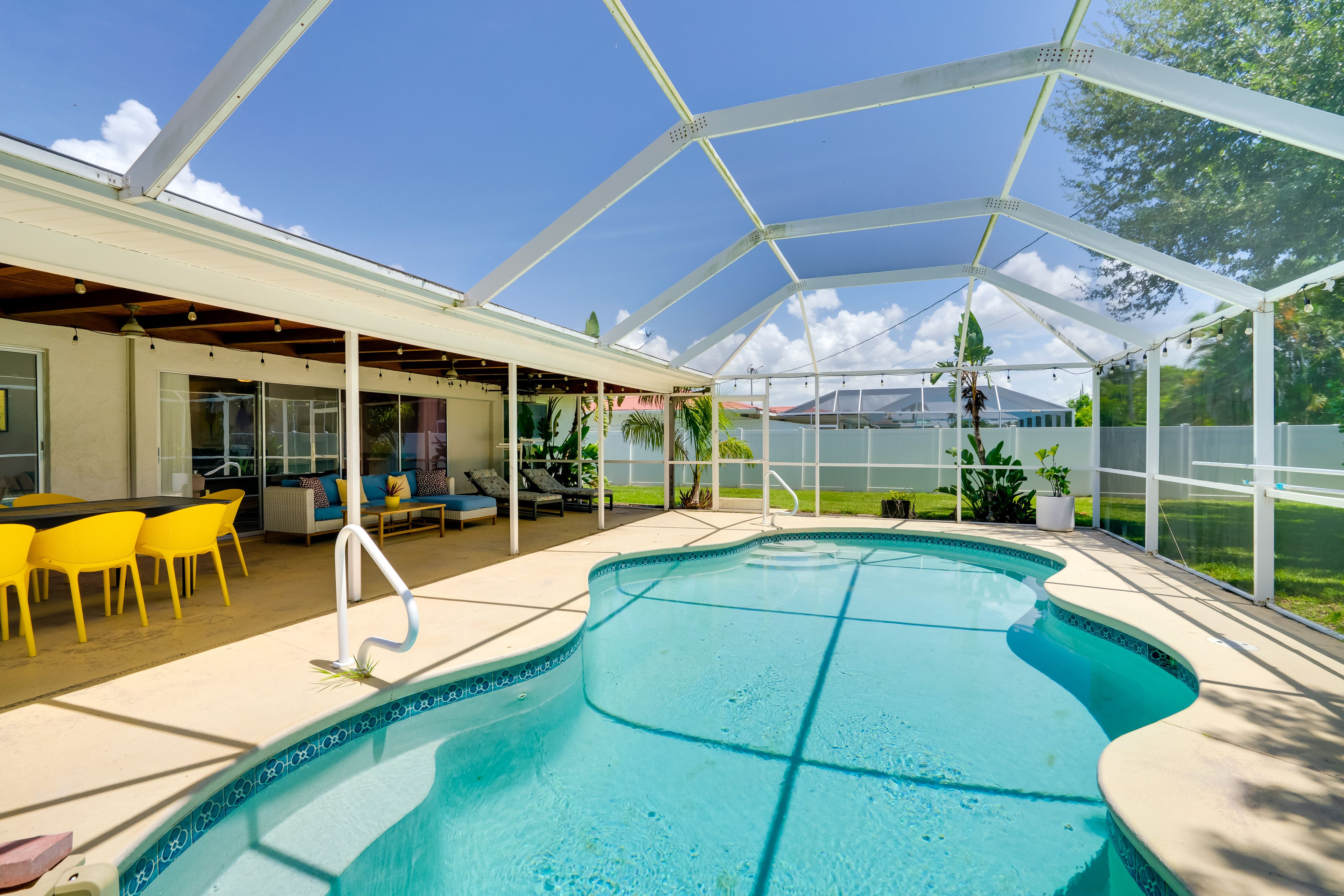 Cape Coral Vacation Rental | 3BR | 2BA | 1,900 Sq Ft | 1 Small Step to Enter