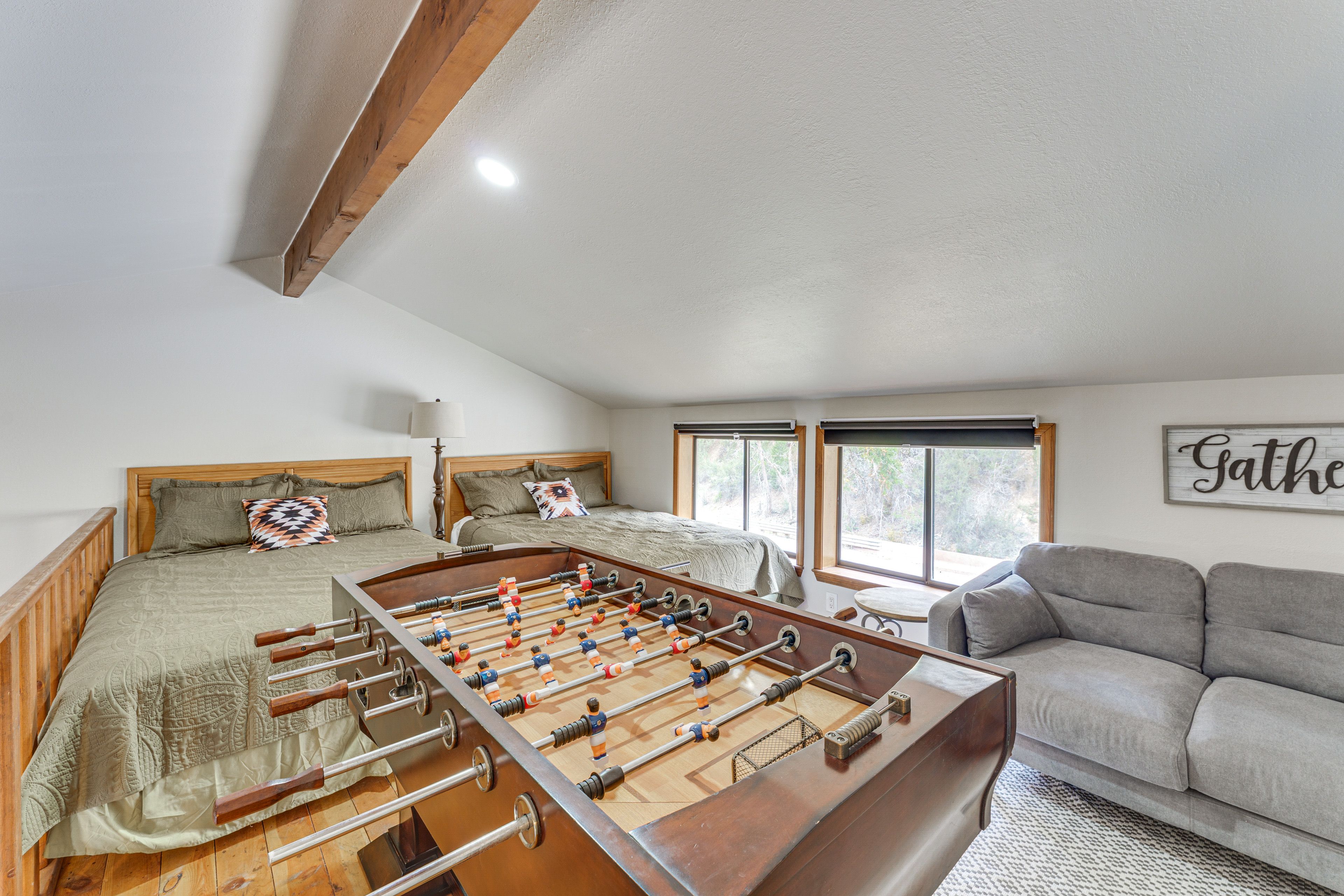 Bedroom 3 (Loft) | 2 Full Beds | Foosball | Upper Level
