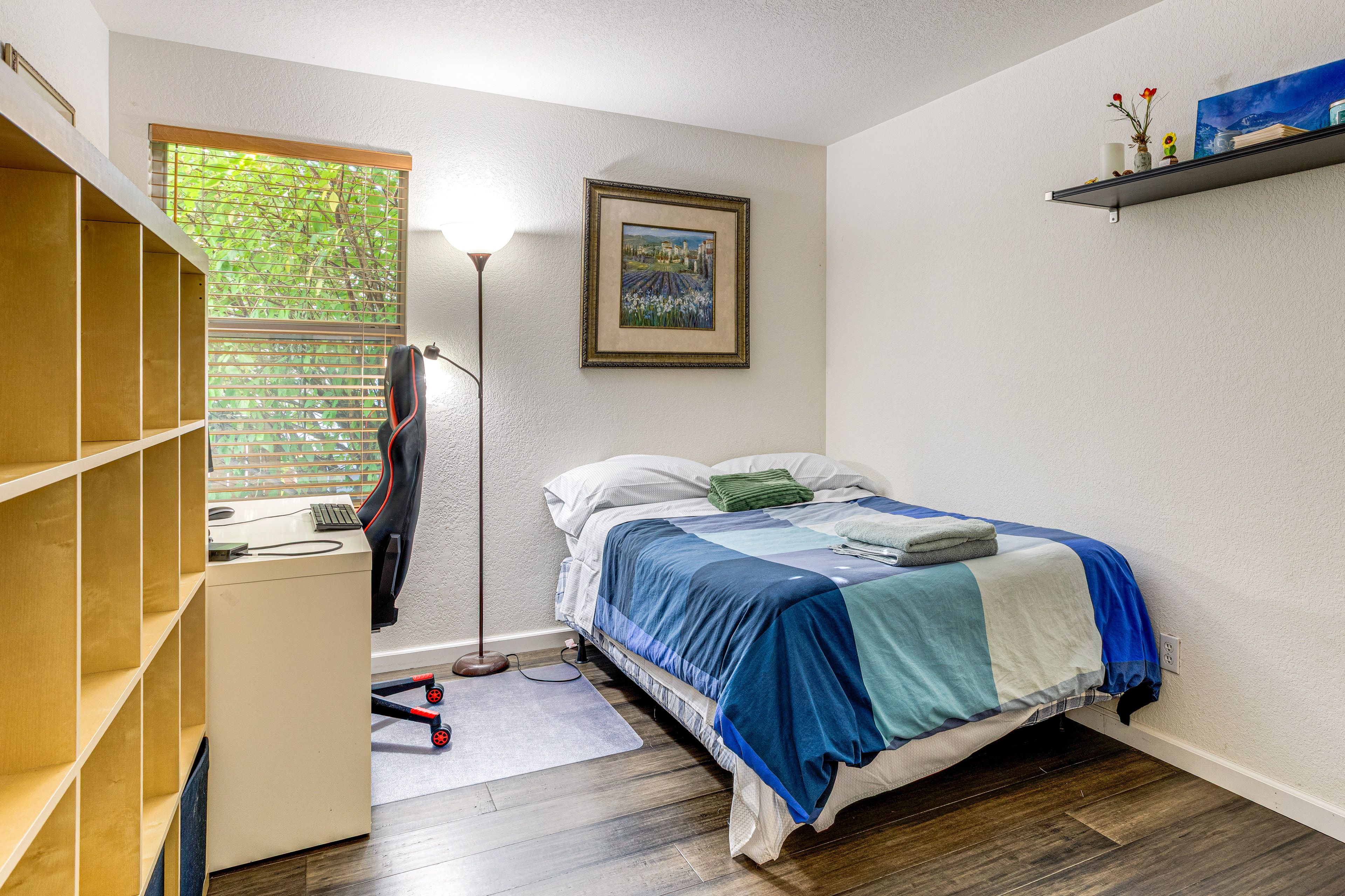 Bedroom 2 | 1st Floor | Full Bed | Laptop-Friendly Workspace