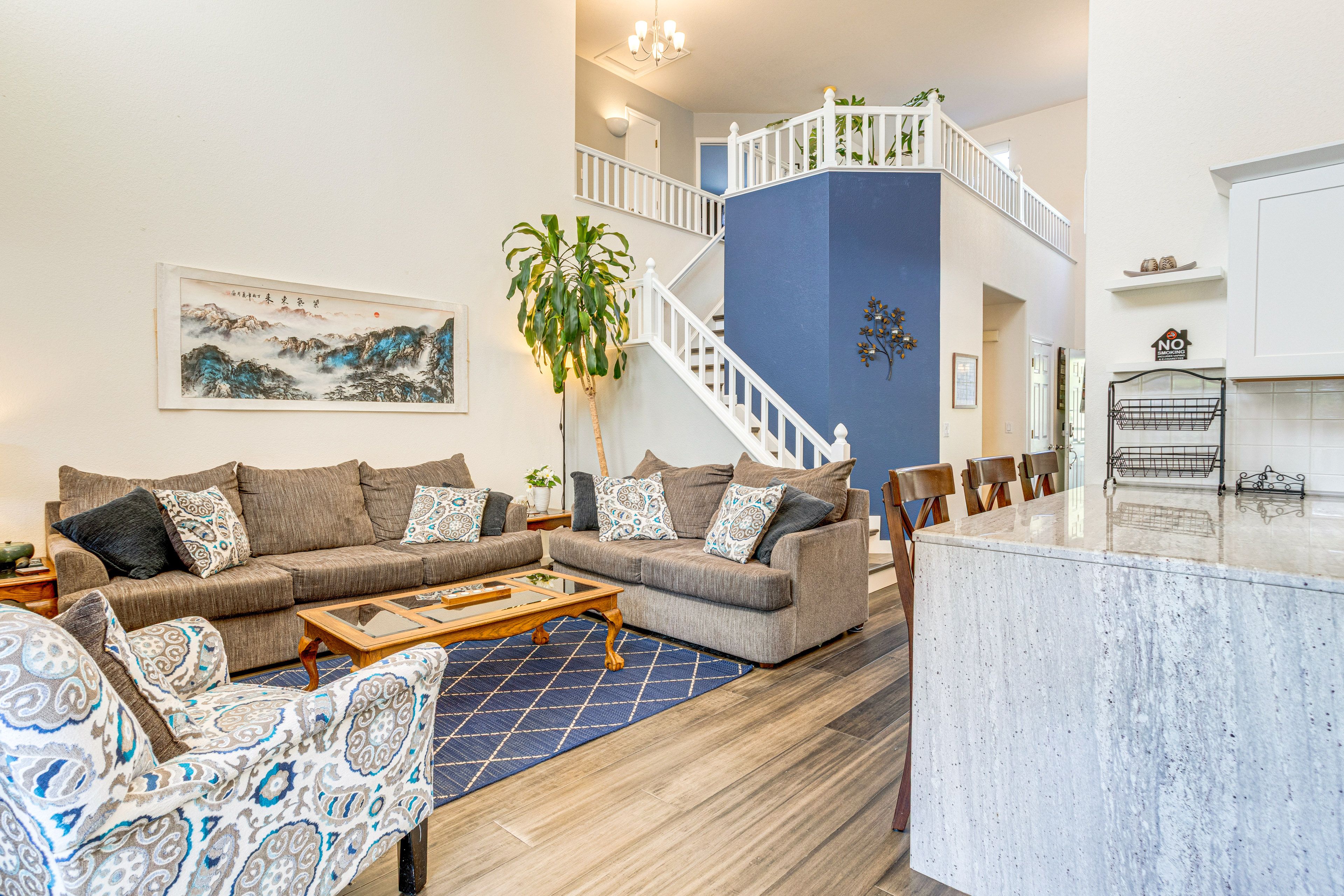 Living Room | 1st Floor | Smart TV | Fireplace