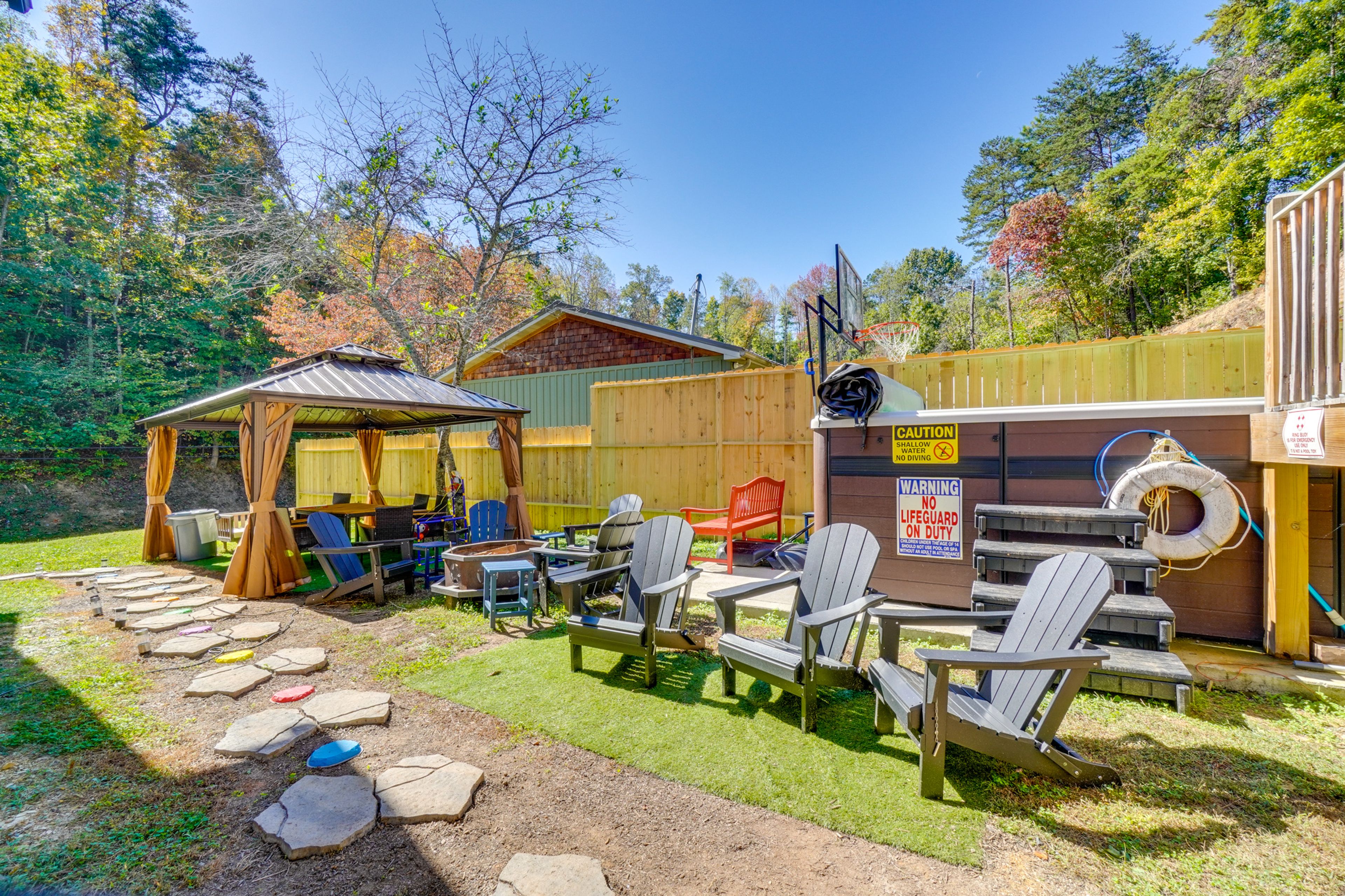 Private Backyard | Fire Pit | Above-Ground Pool