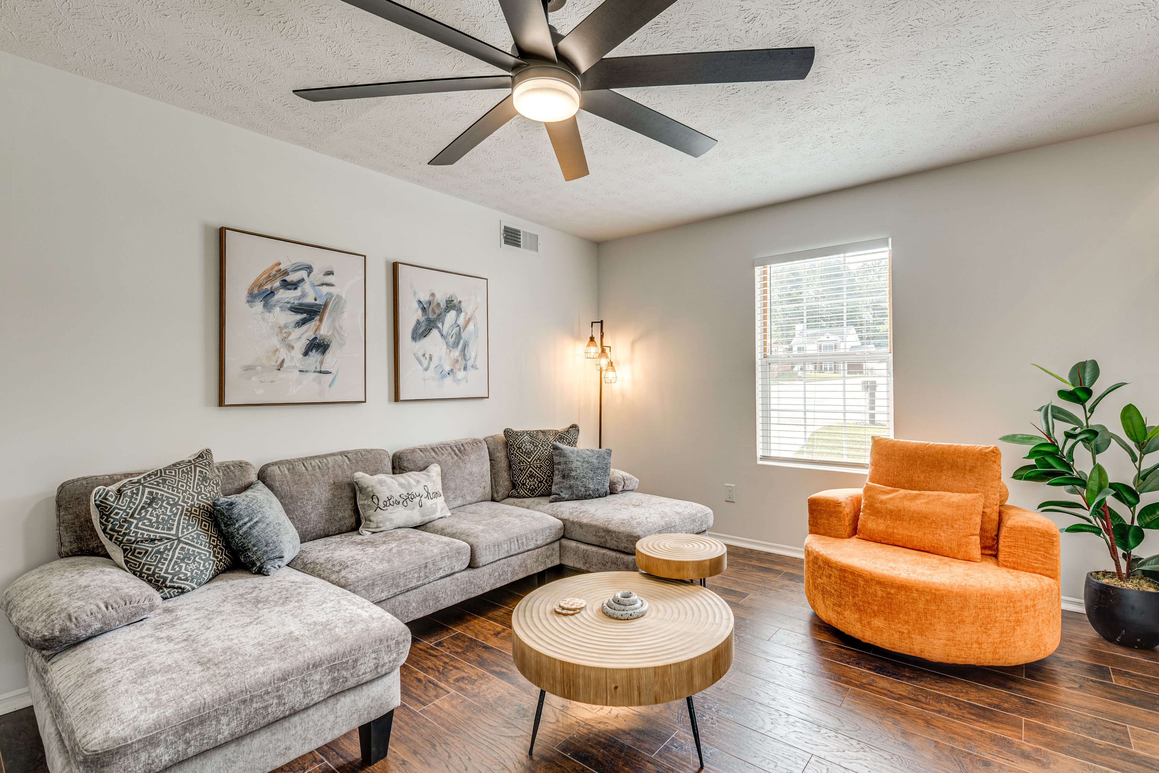 Family Room | Lower Level | Fireplace | Flat-Screen TV