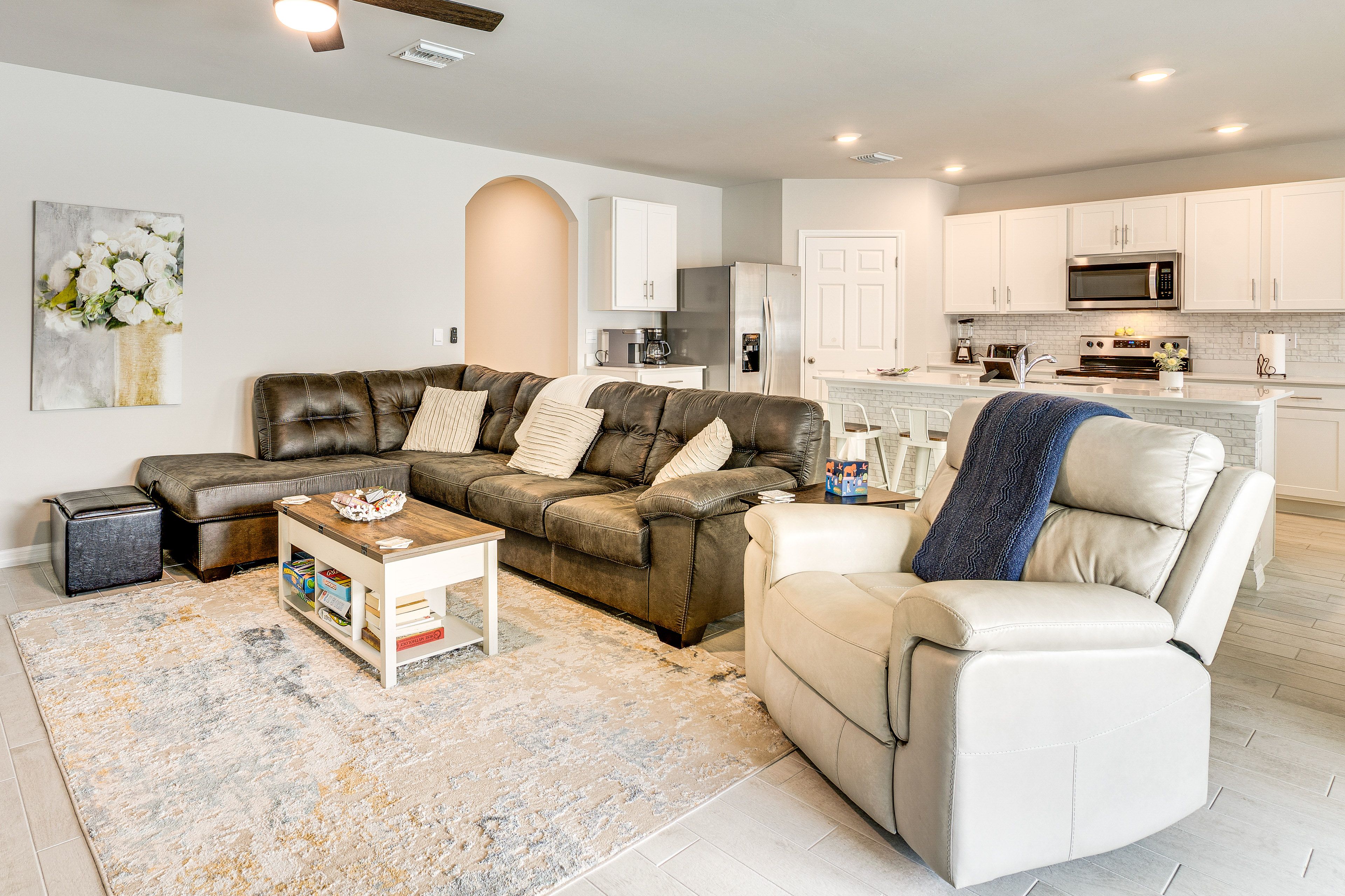 Living Room | Single-Story Home | Central A/C & Heating