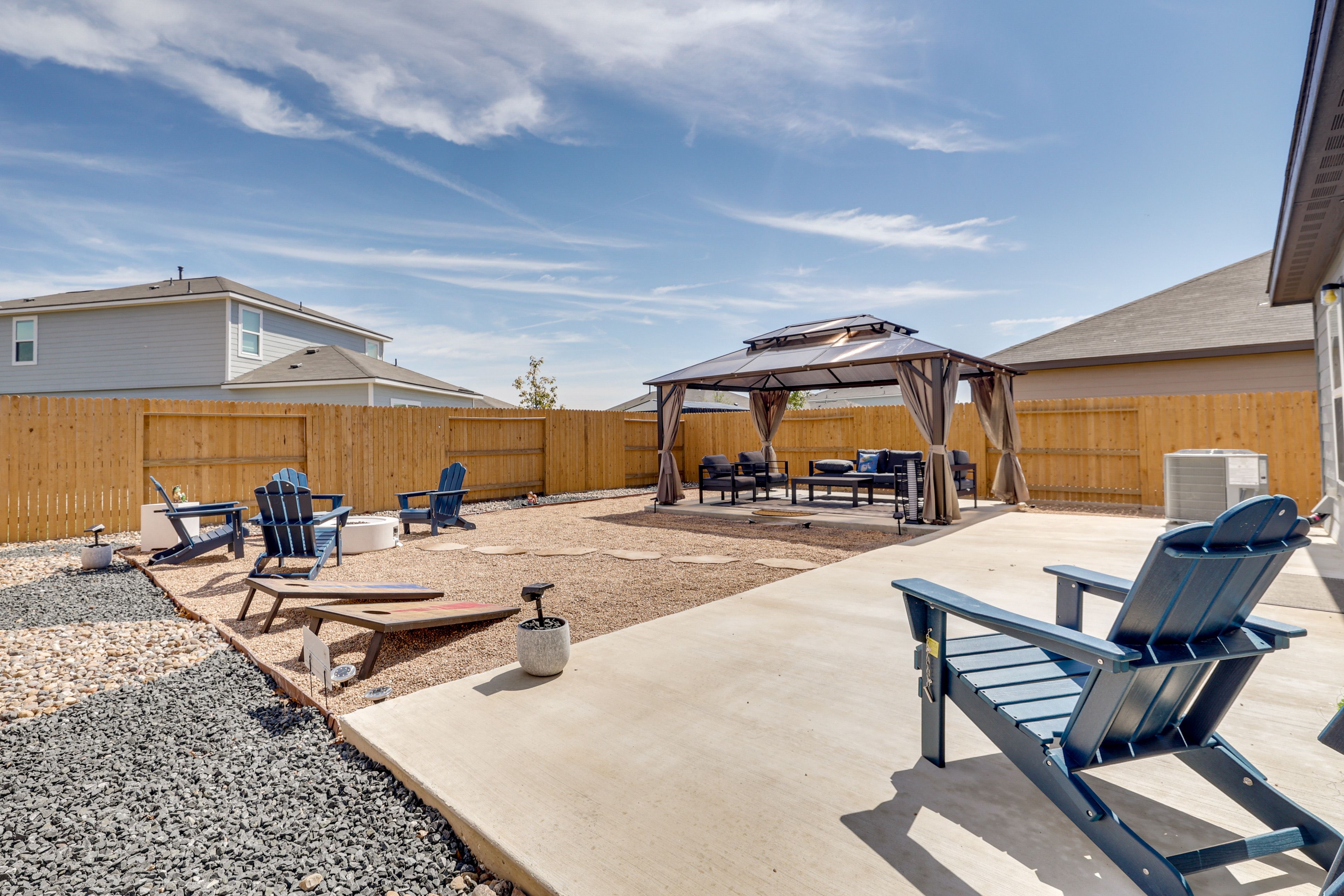 Fenced-In Yard | Gazebo | Gas Fire Pit | Cornhole