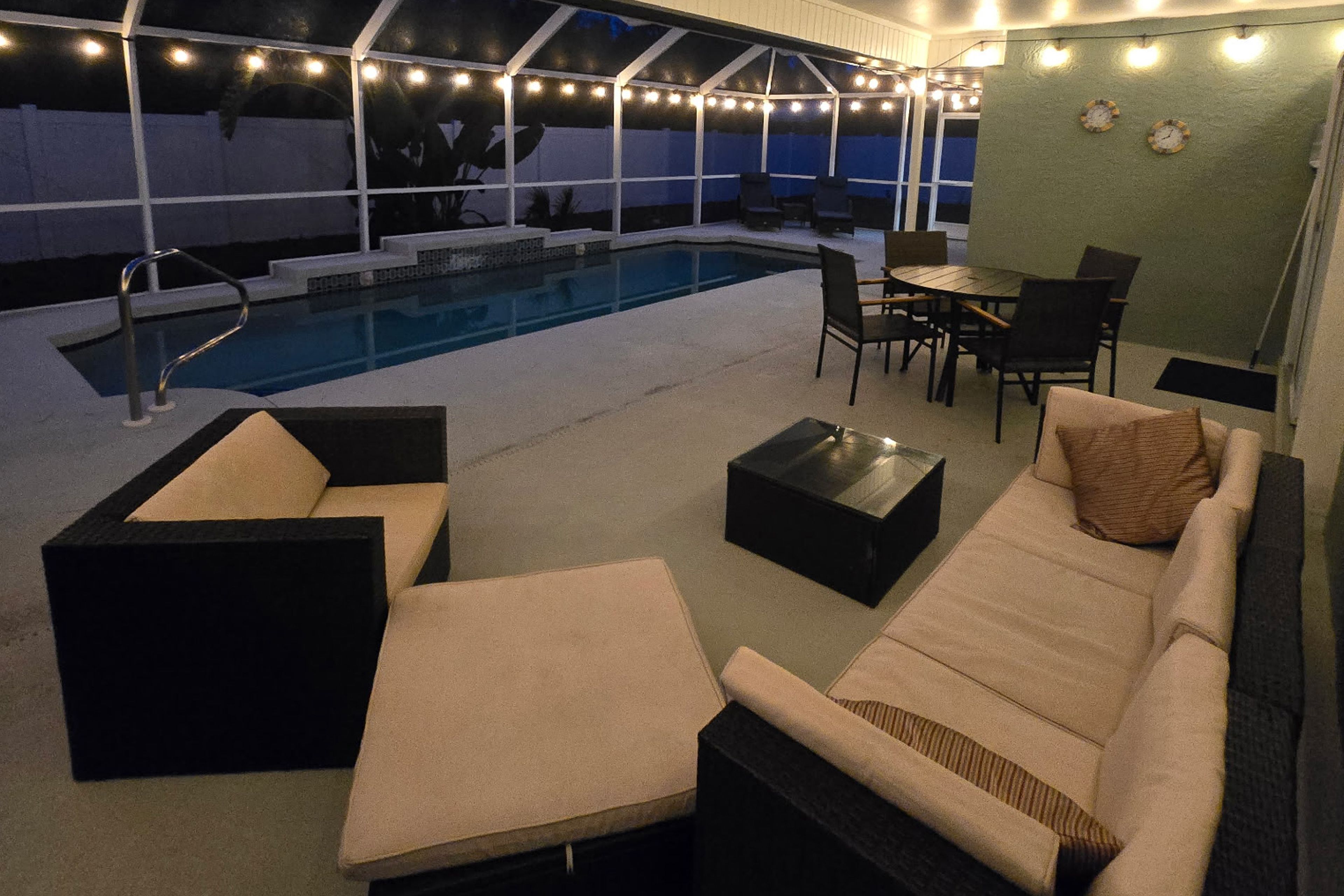 Screened Lanai at Night