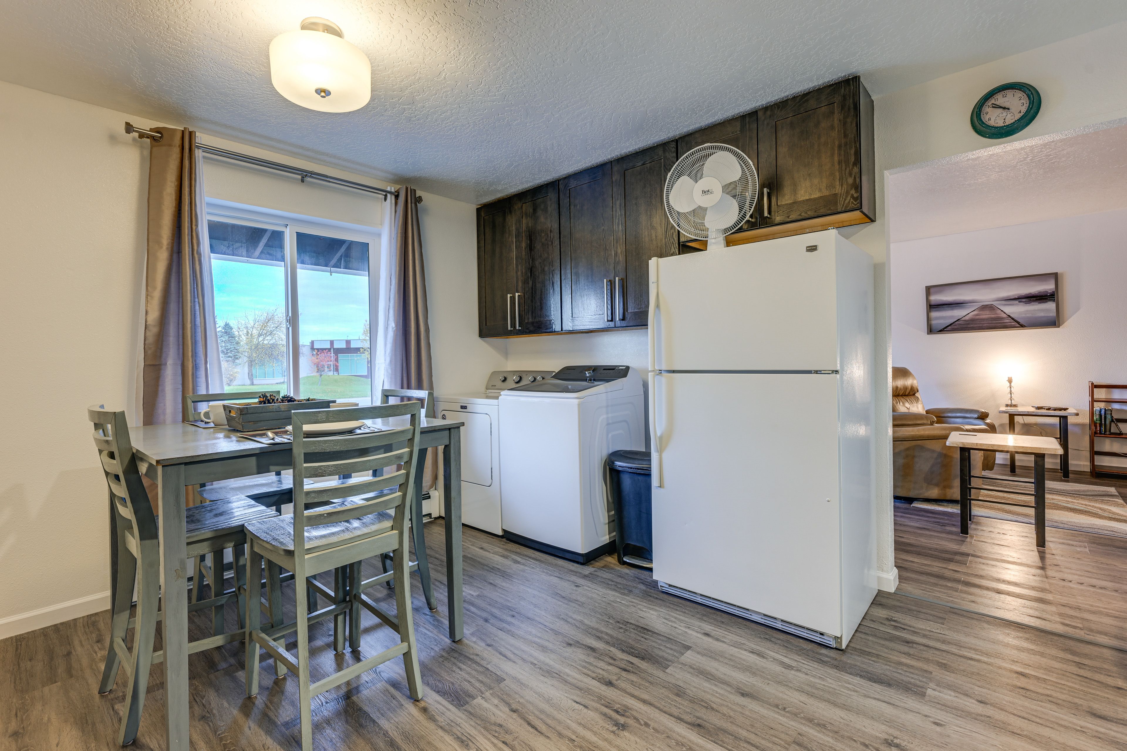 Dining Area | Dishware & Flatware | Washer & Dryer