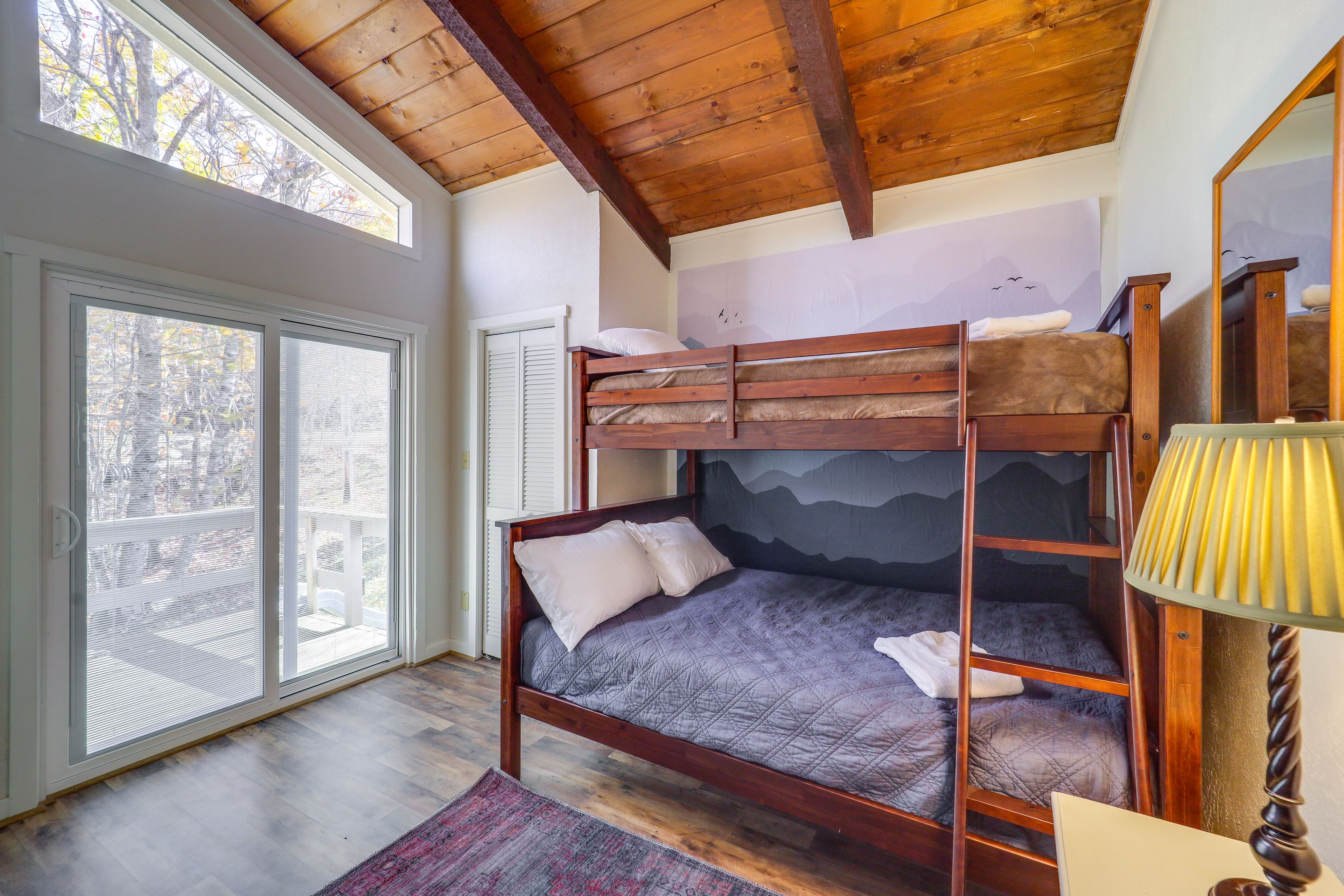 Bedroom 2 | Twin/Full Bunk Bed | Balcony Access | Main Level