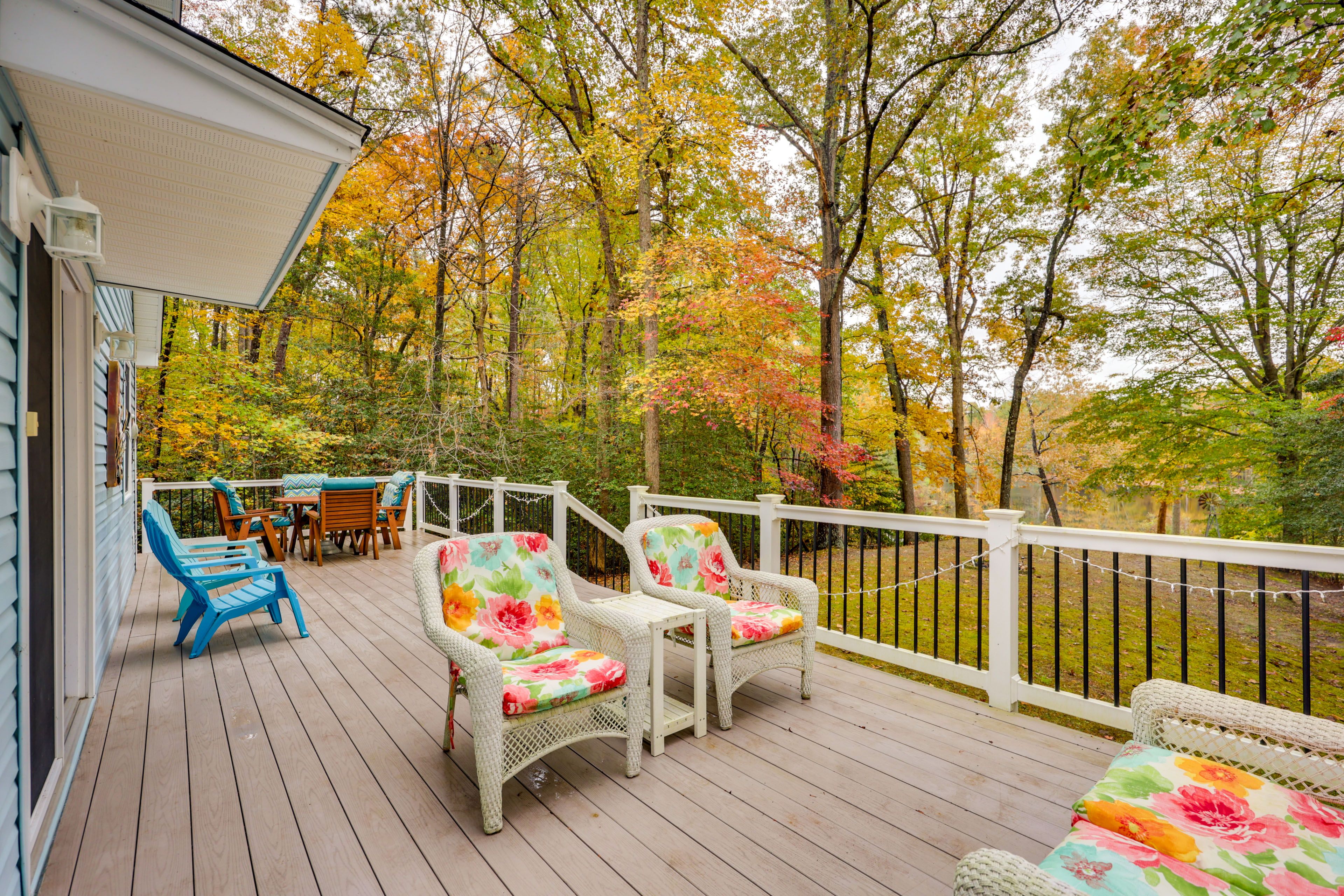 Deck | Dining Space | Lounge Seating | Lake Views