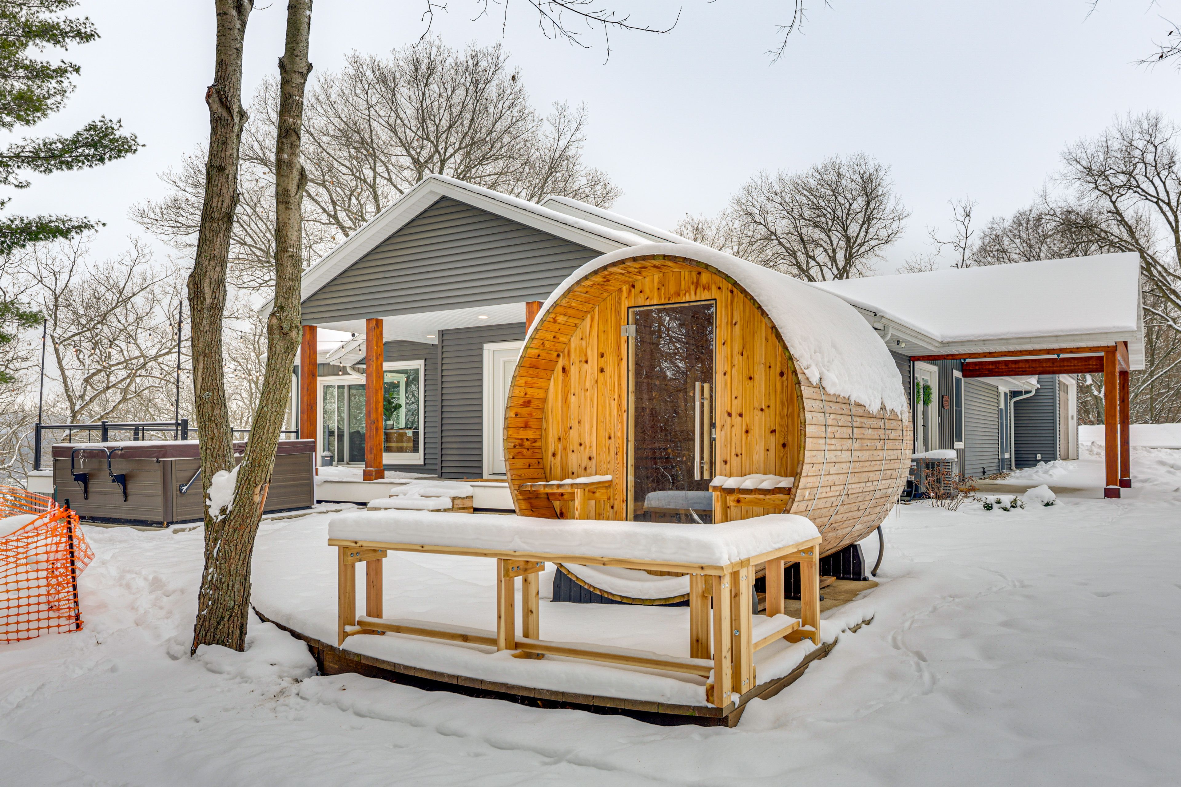 Property Exterior | 2-Level Home w/ Loft | Sauna & Hot Tub