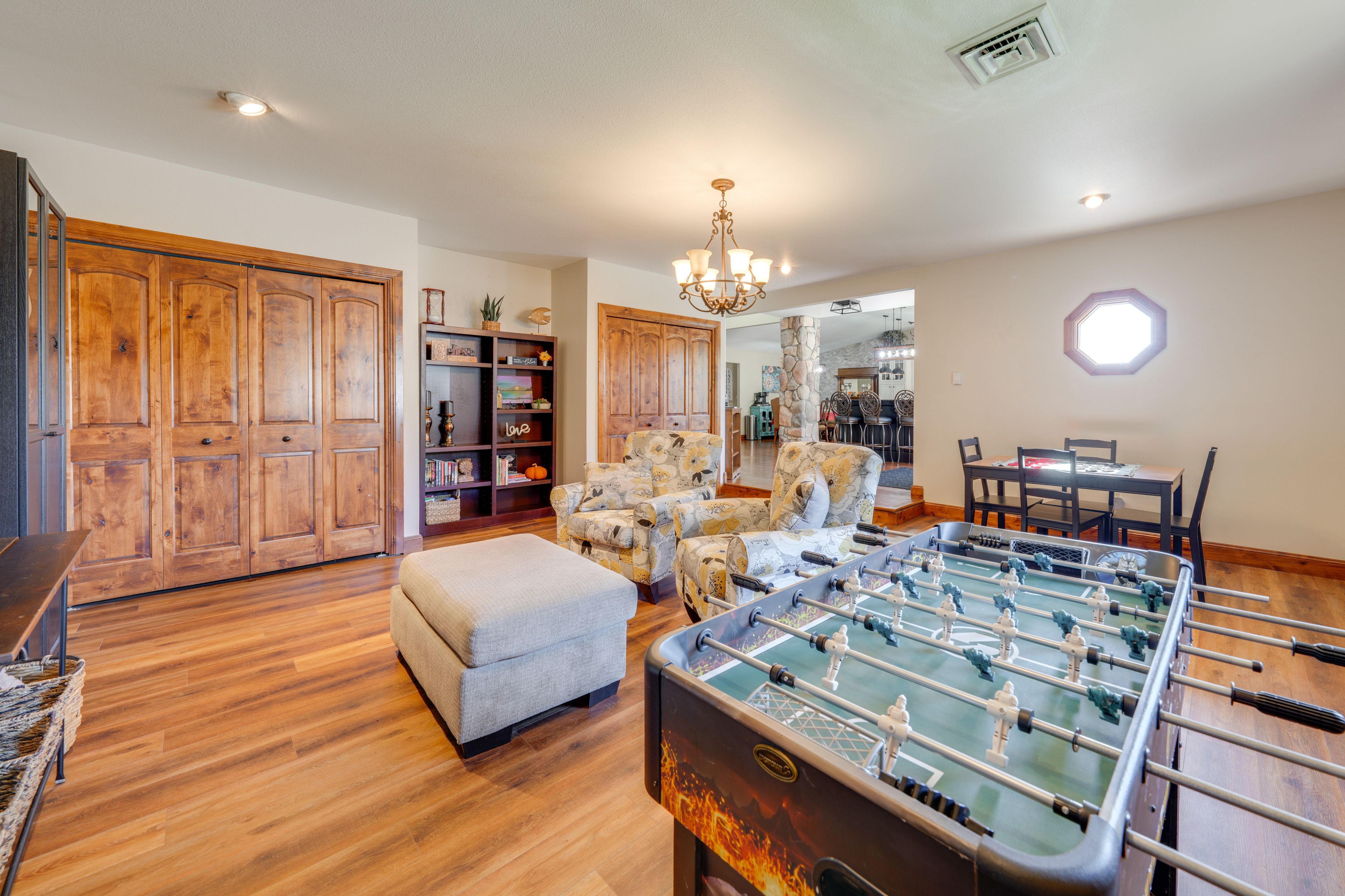 Game Room | TV | Foosball Table | Card Table | Board Games