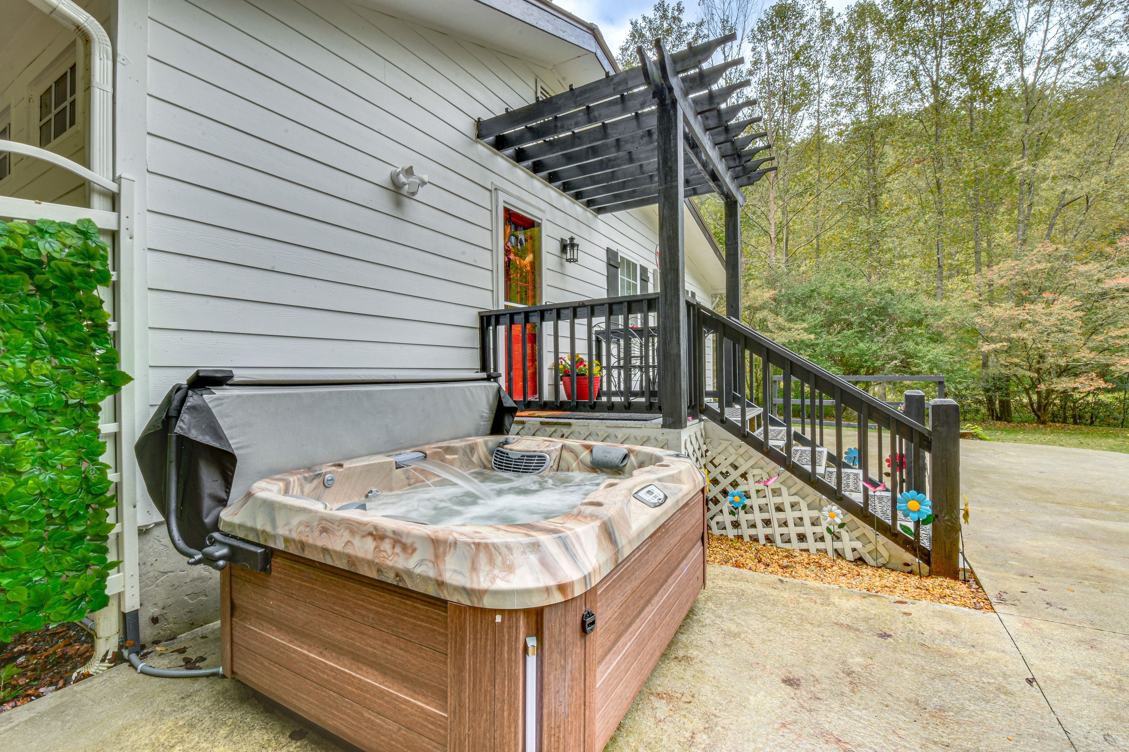 Patio | Private Hot Tub | Gas Grill