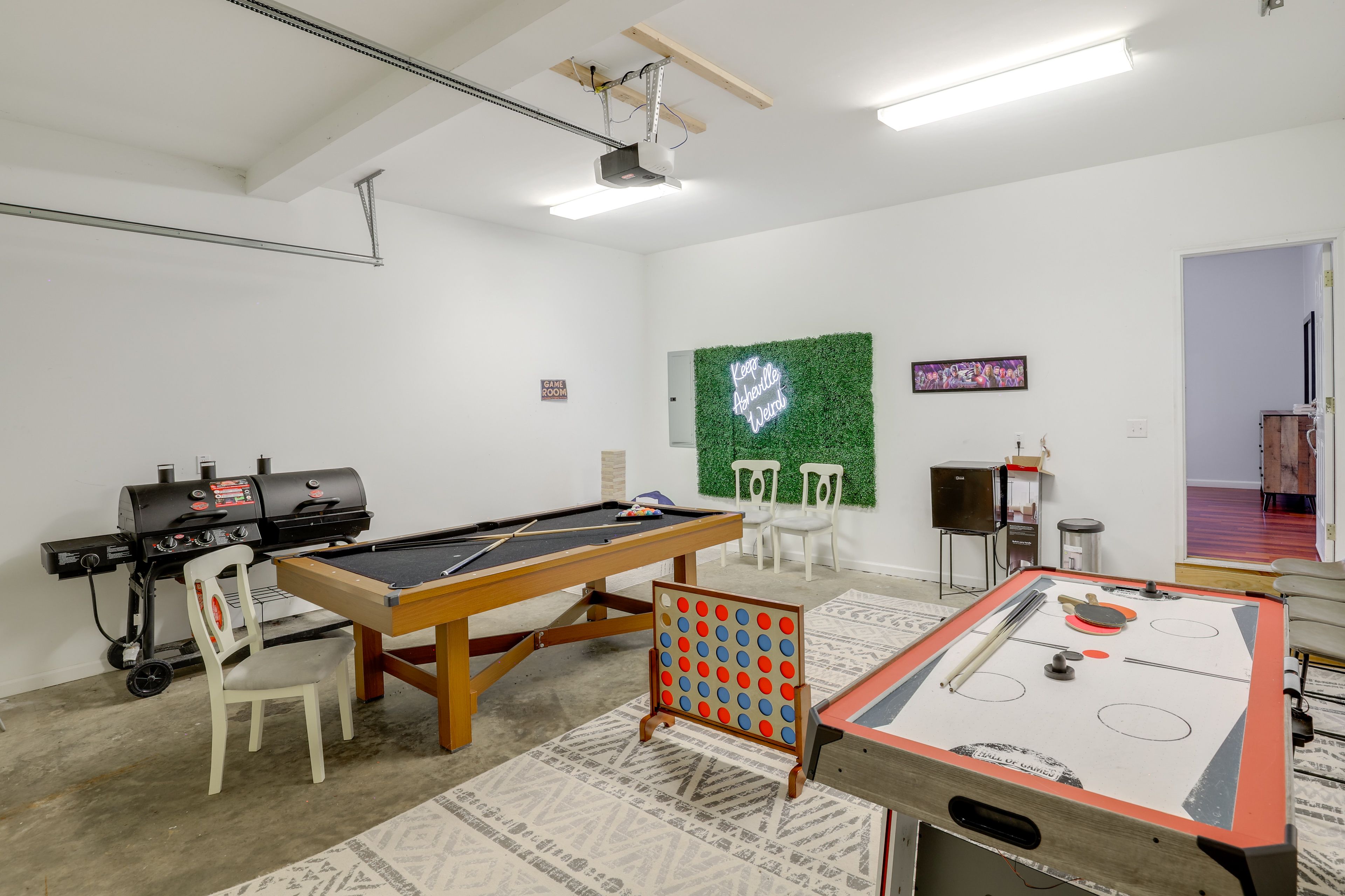 Game Room (Garage) | Pool Table | Air Hockey Table | Board Games | Grills