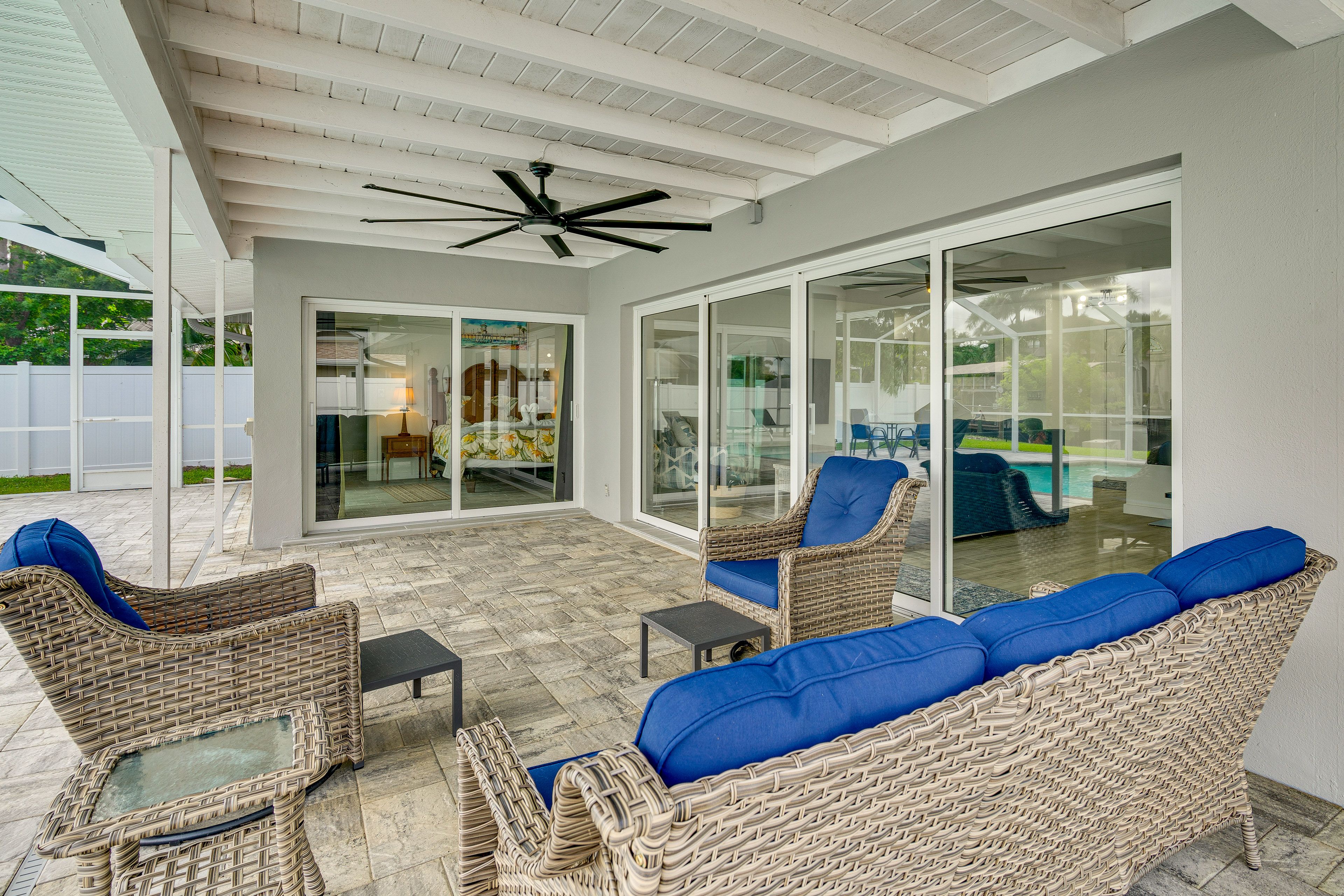 Lanai | Lounge Furniture | Gas Grill | Dining Space