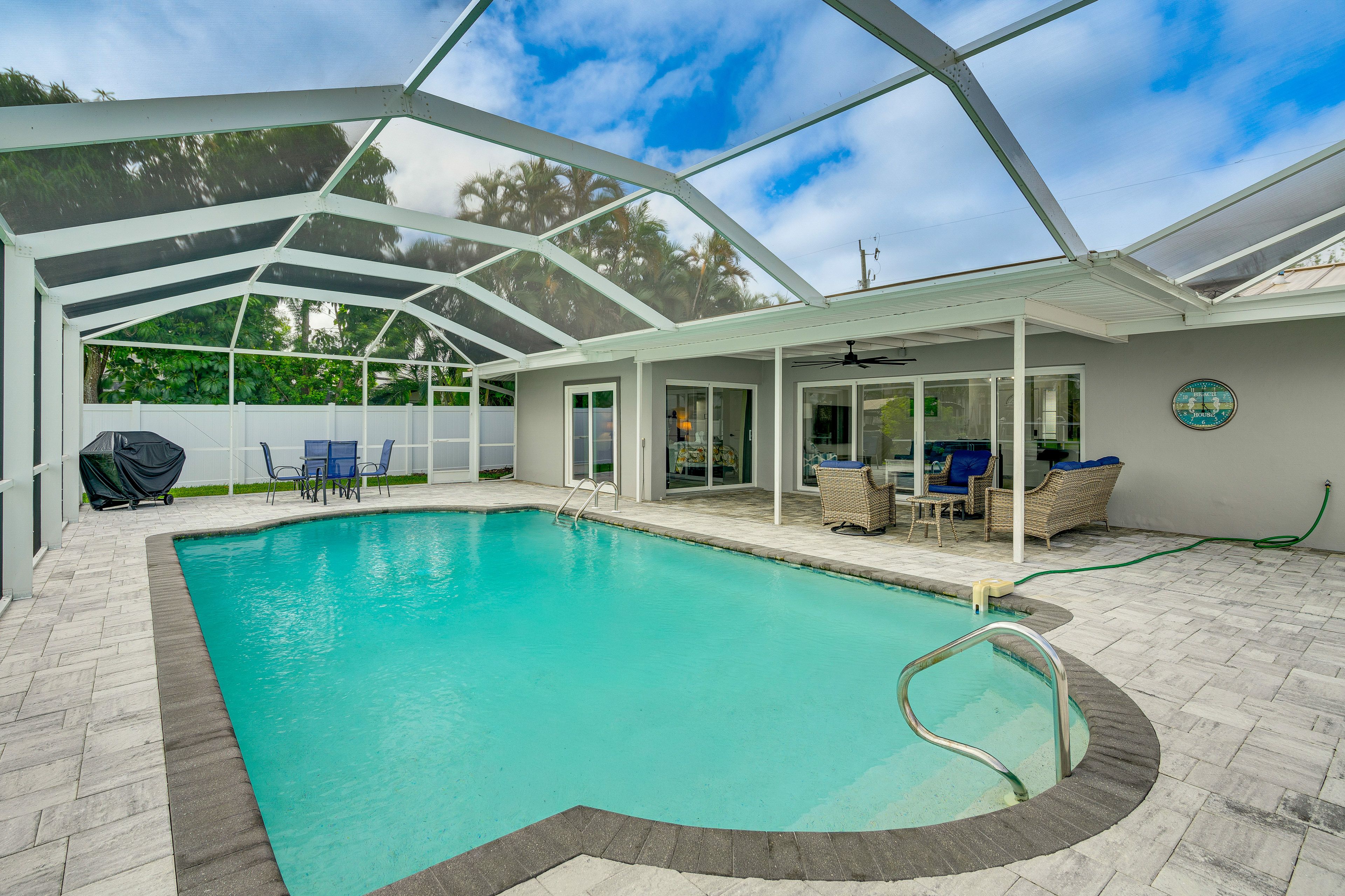 Cape Coral Vacation Rental | 3BR | 2BA | 1,275 Sq Ft | 2 Steps to Enter
