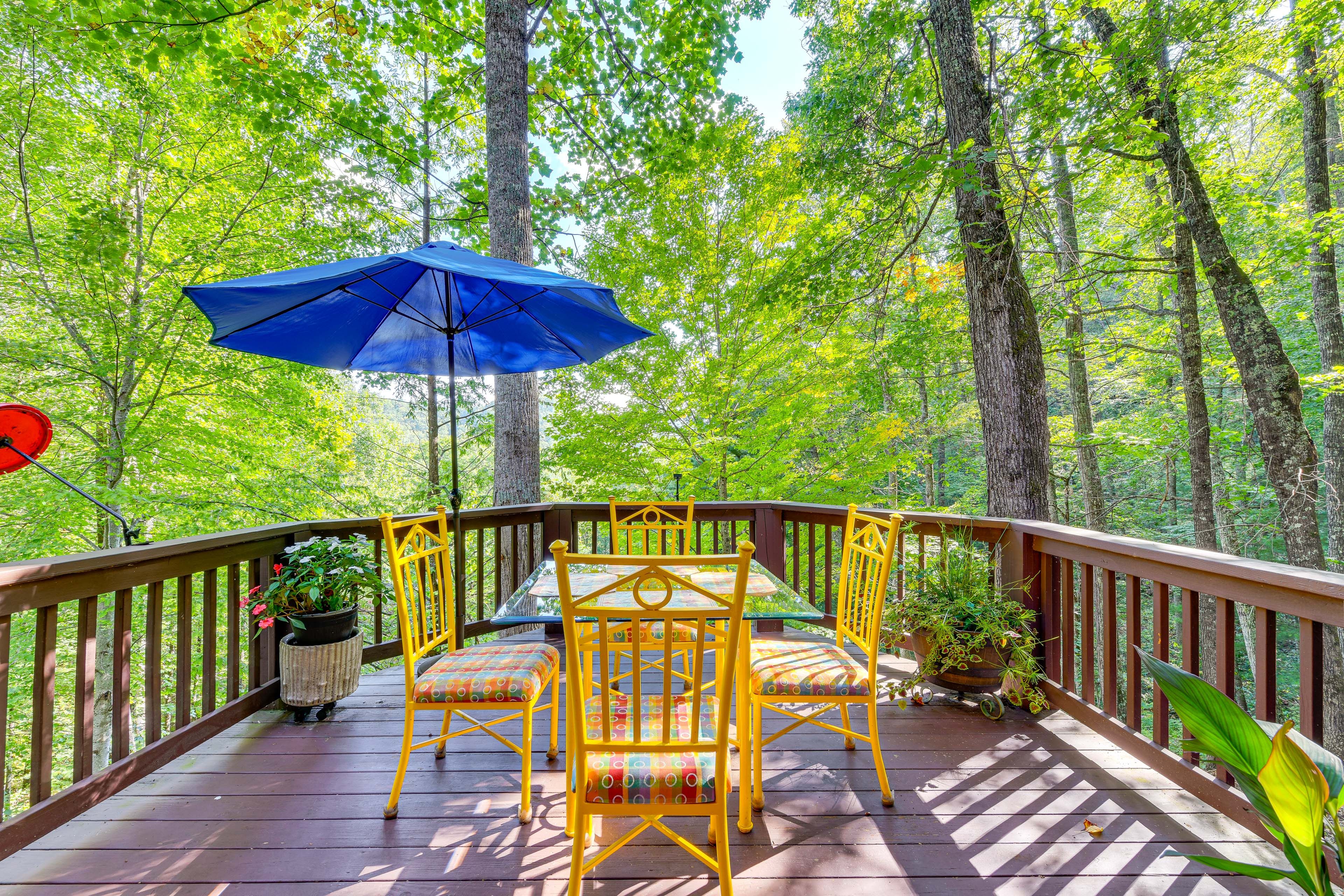 Dining Area w/ Forested Views