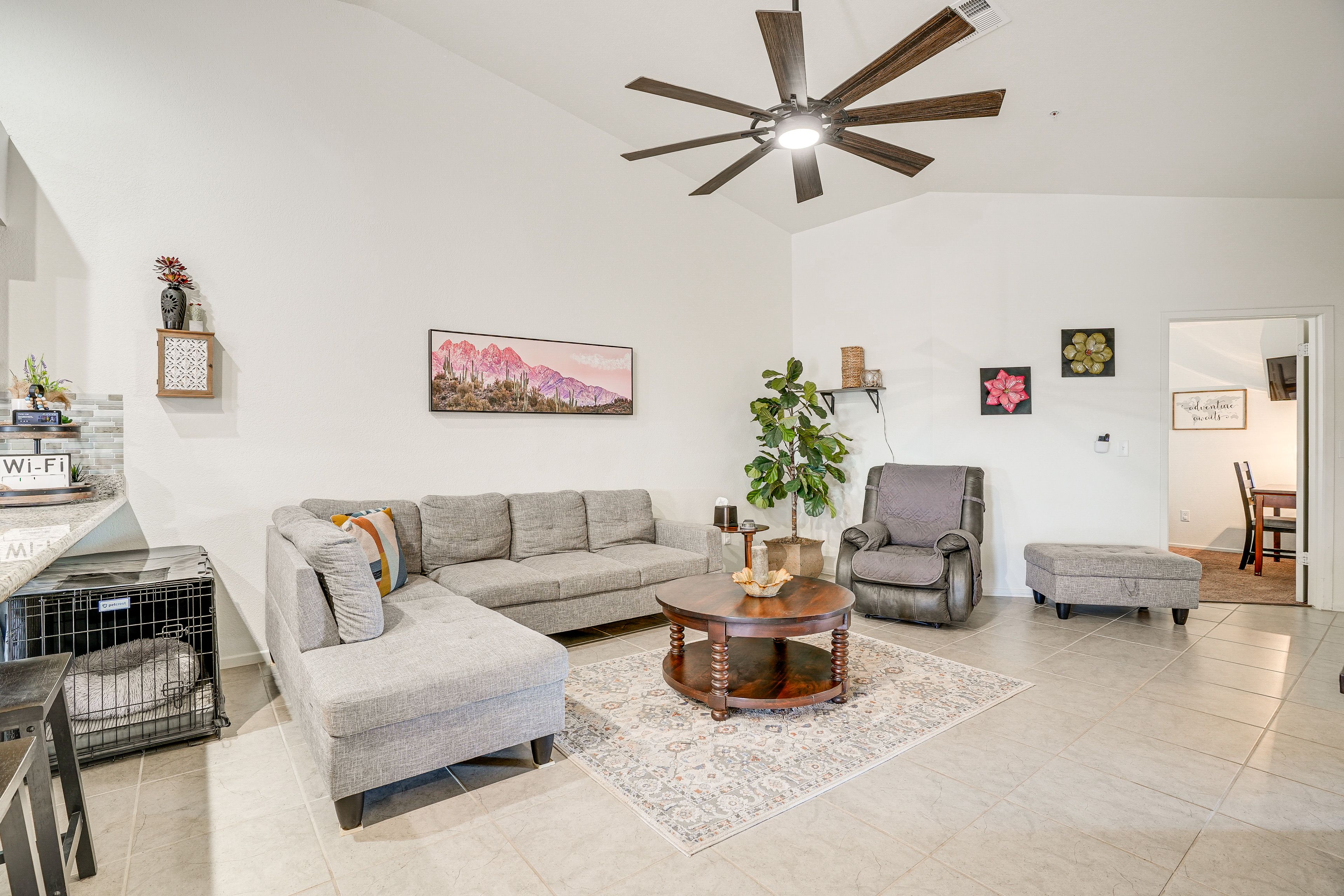 Living Room | Smart TV | Central A/C | Single-Story Townhome