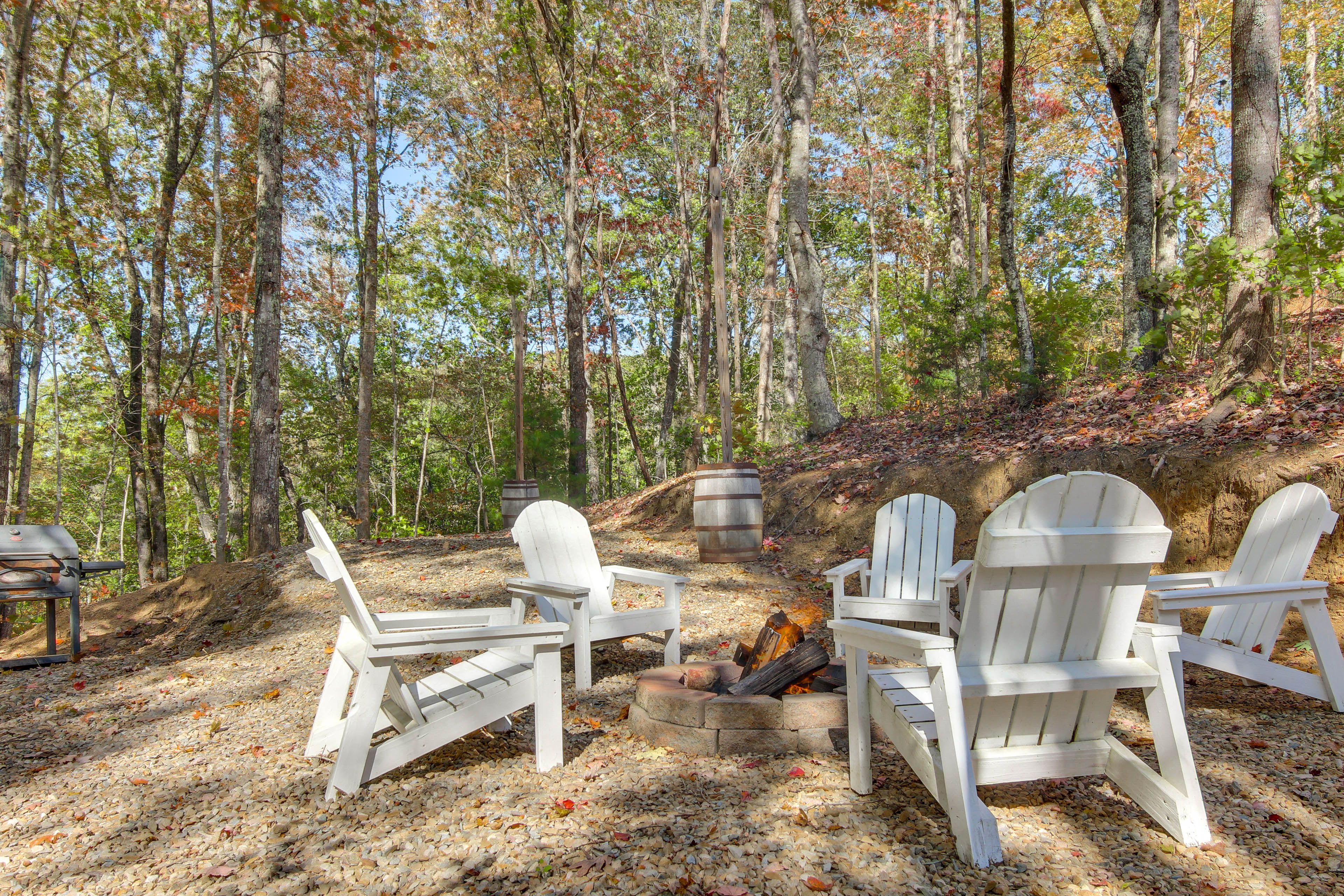 Studio Exterior | Wood-Burning Fire Pit | Charcoal Grill