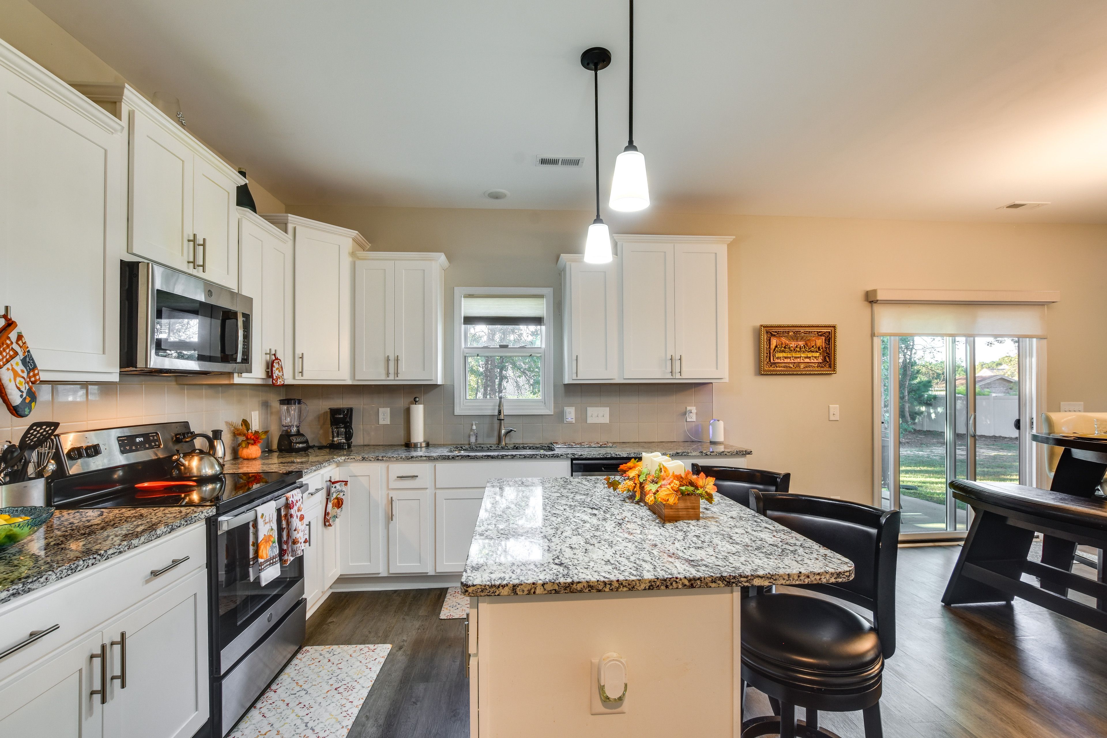 Kitchen | Central Heating & A/C | In-Unit Laundry