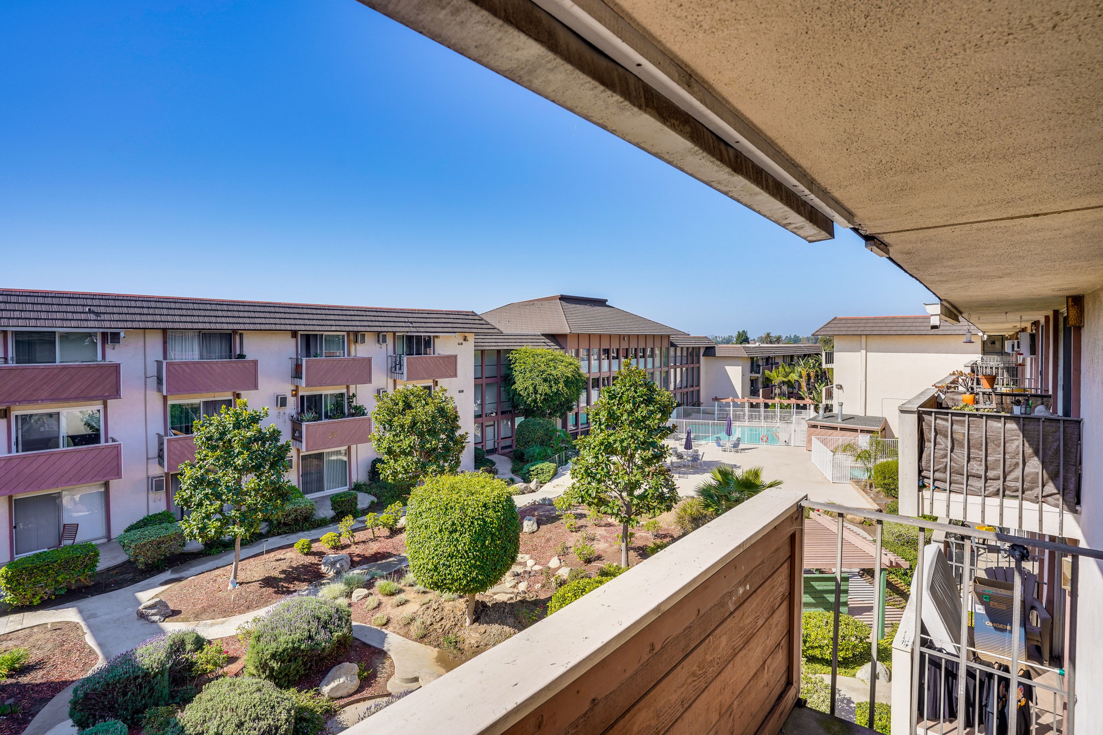 Condo Exterior | Covered Balcony