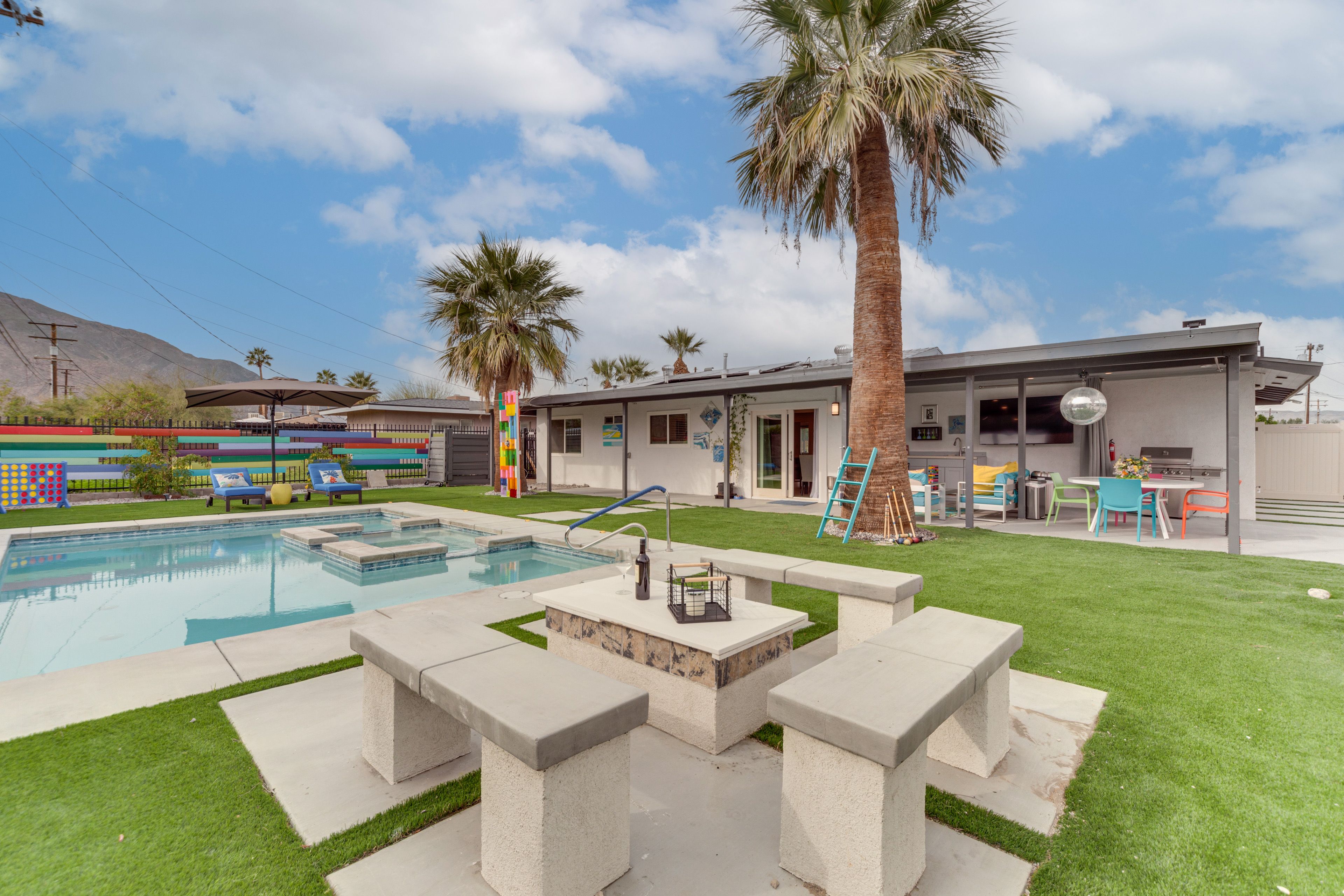 Palm Springs Vacation Rental | 3BR | 2BA | 1,200 Sq Ft | Small Step to Enter