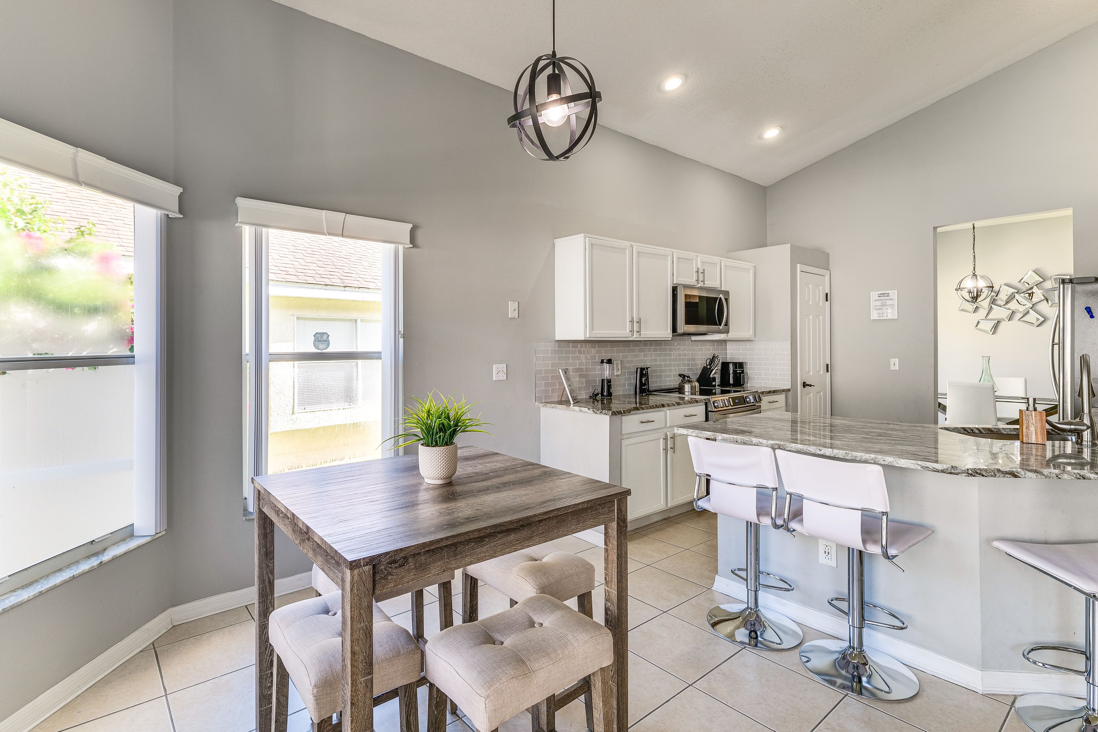 Kitchen | High-Top Dining Table | Blender | Air Fryer | 1st Floor
