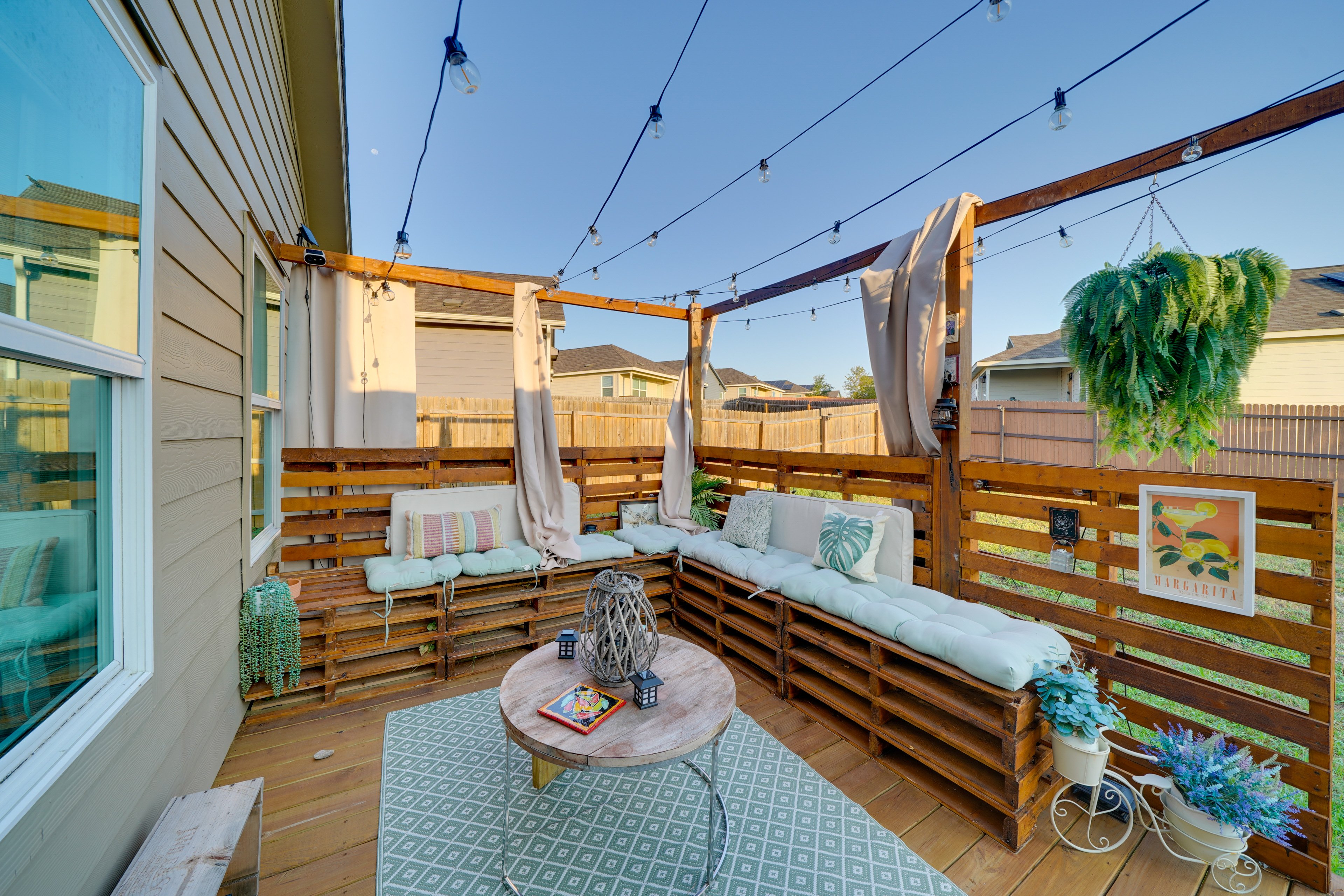 Furnished Deck | Bistro Lights