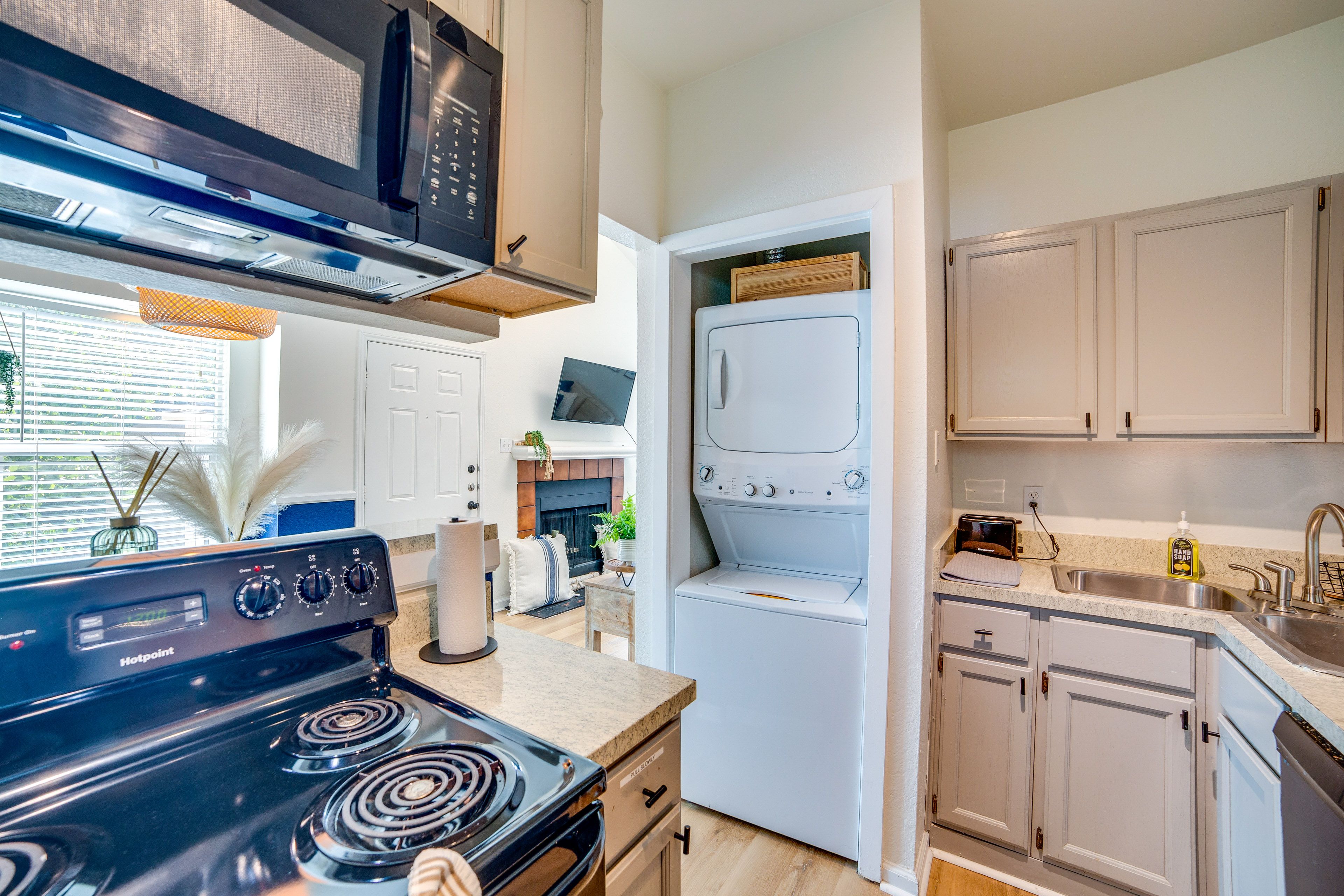 Kitchen | In-Unit Laundry | Central Heating & A/C